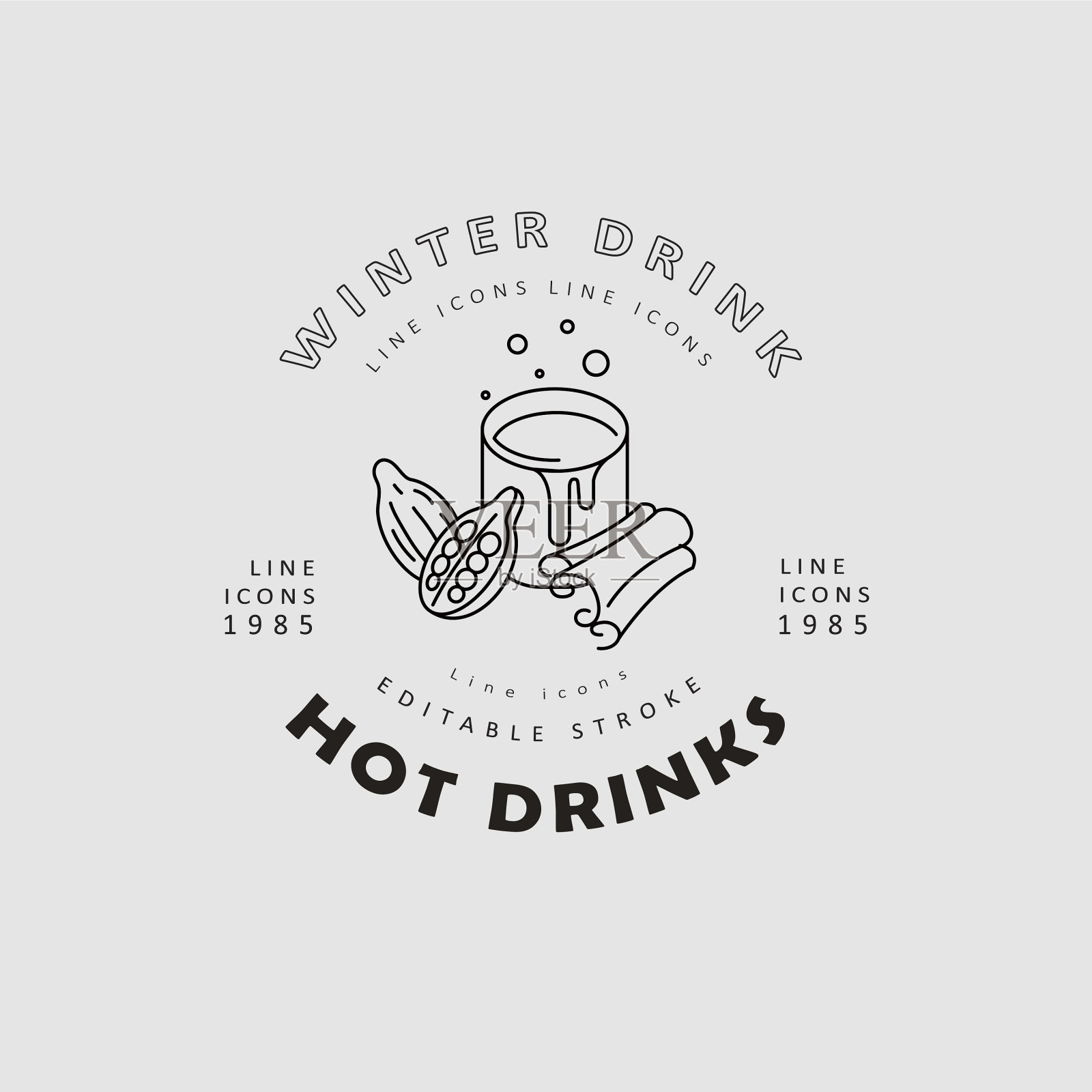 图标和标志热饮寒冷的天气插画图片素材