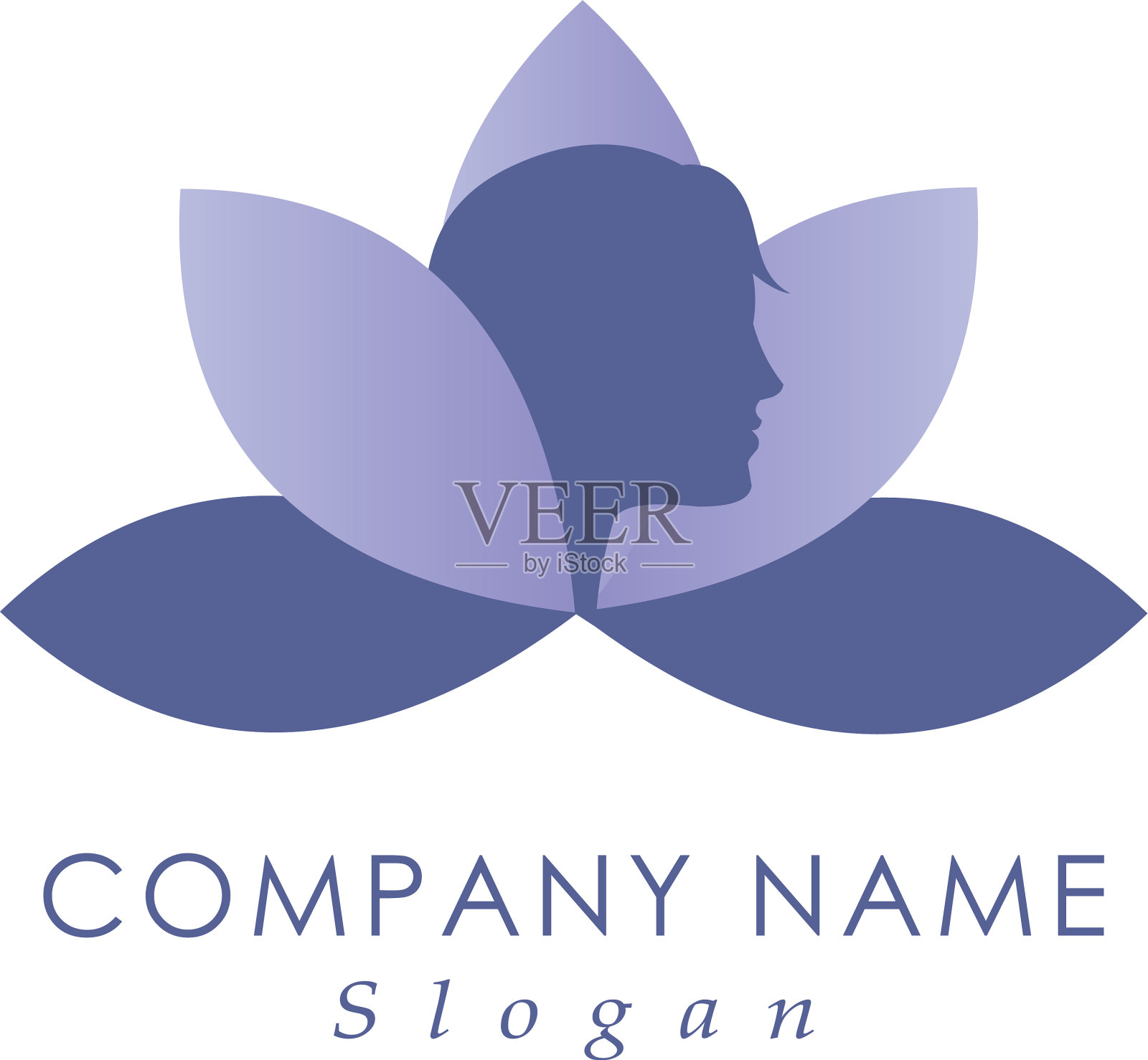 女人的脸标识插画图片素材