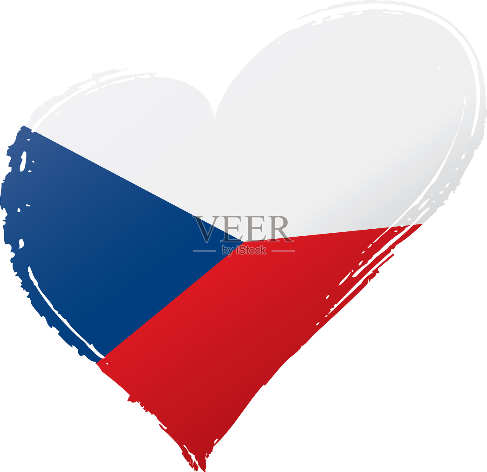 捷克国旗上有白色设计元素图片
