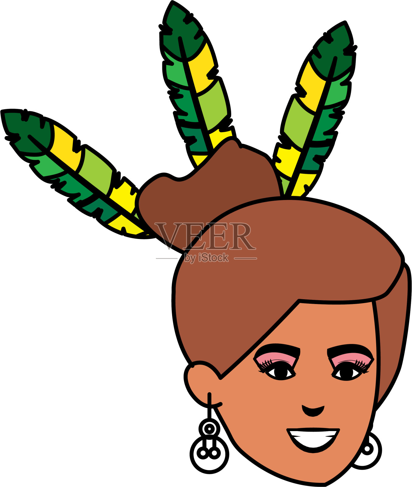 美丽的巴西鳄头性格设计元素图片