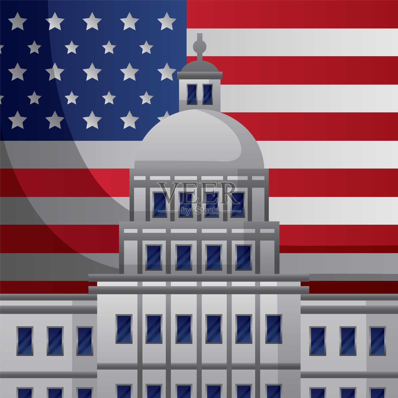 总统日快乐插画图片素材