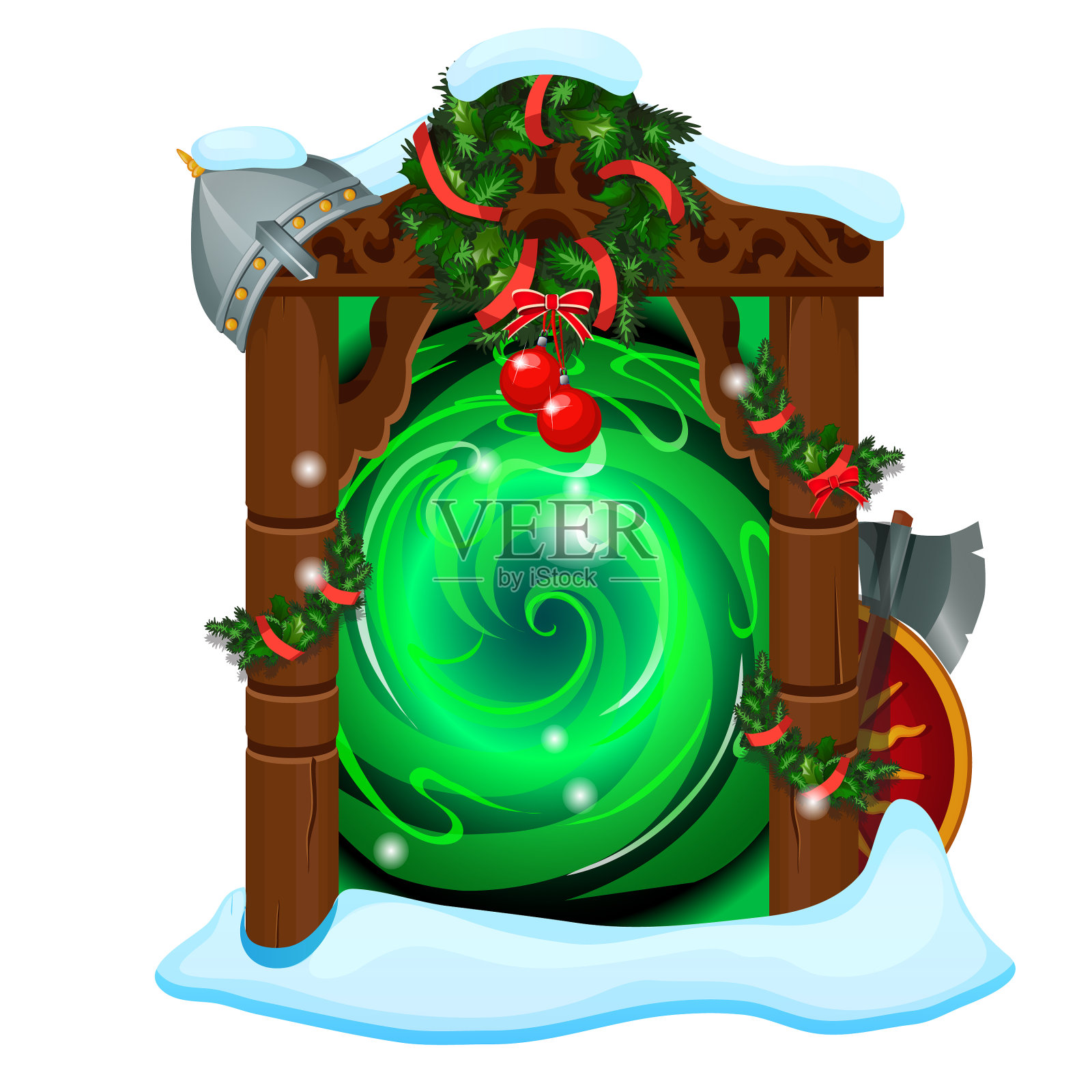 开门门框用木架装饰设计元素图片