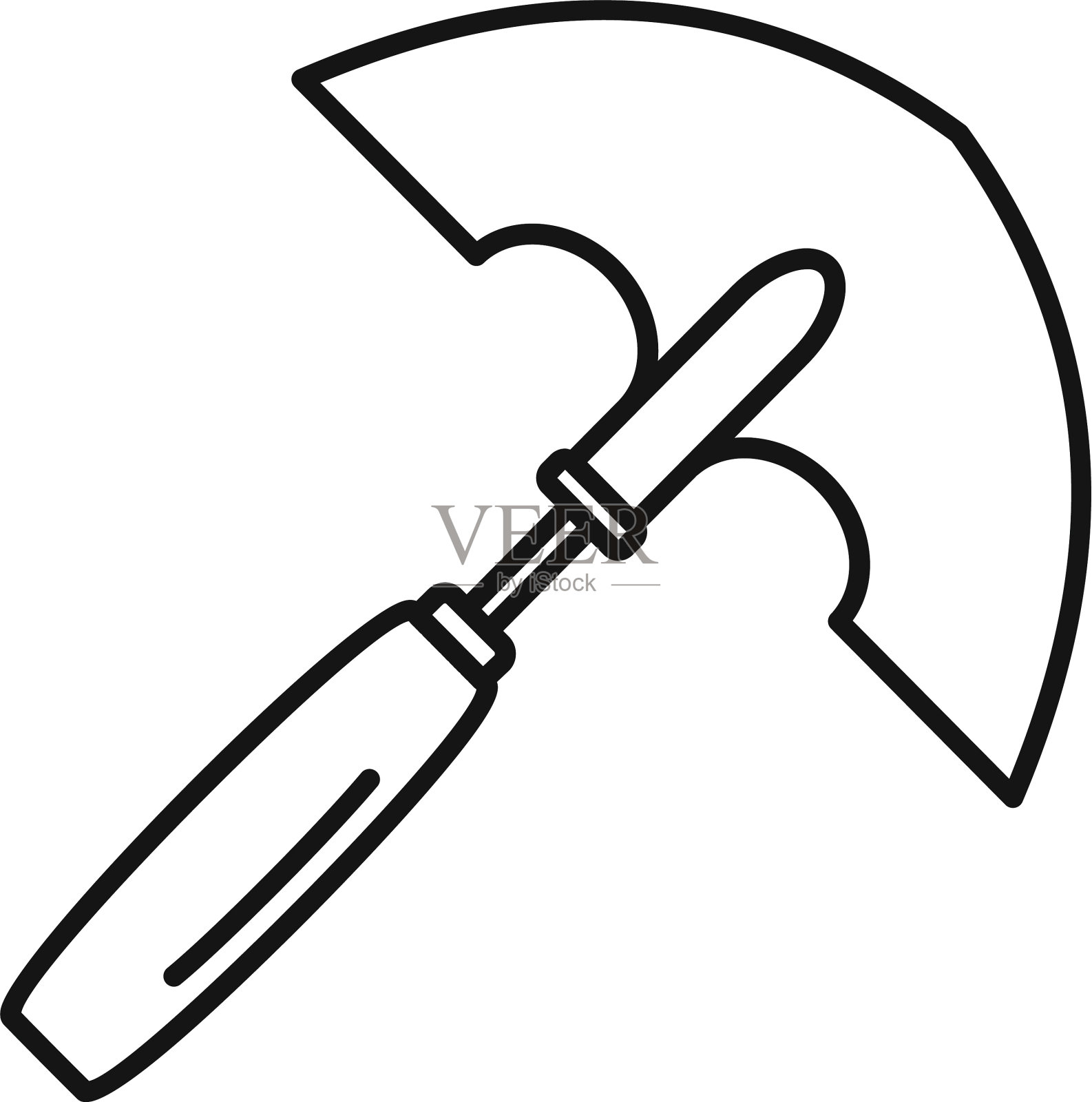 手挖图标轮廓样式设计元素图片