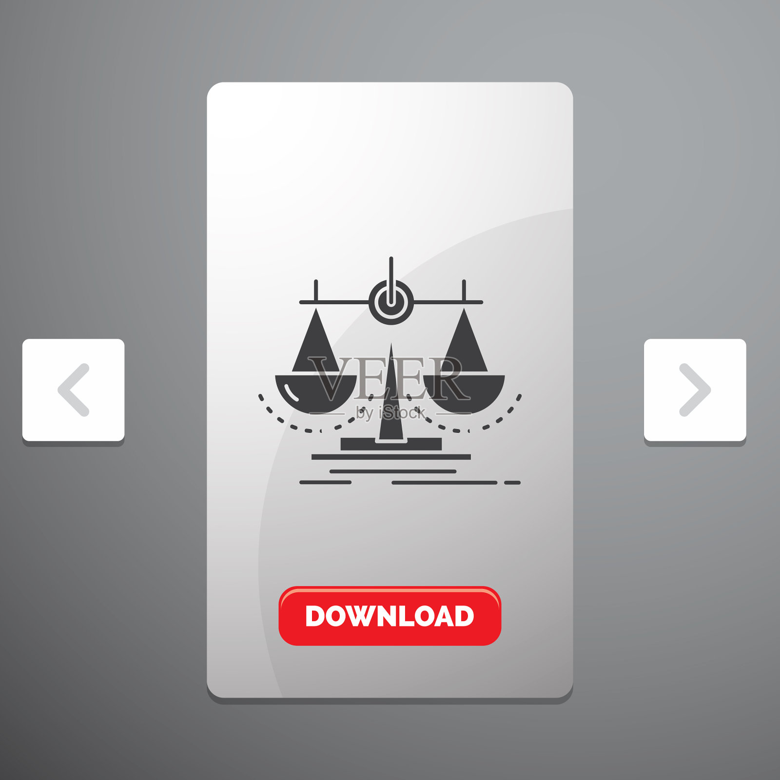 平衡判决公正法比例字形图标中插画图片素材