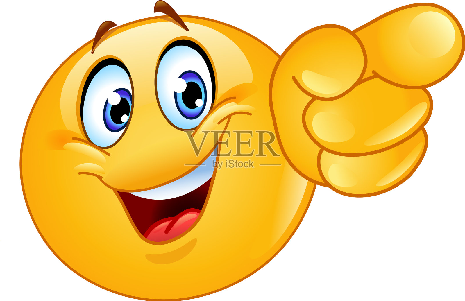 指向前方表情符号设计元素图片