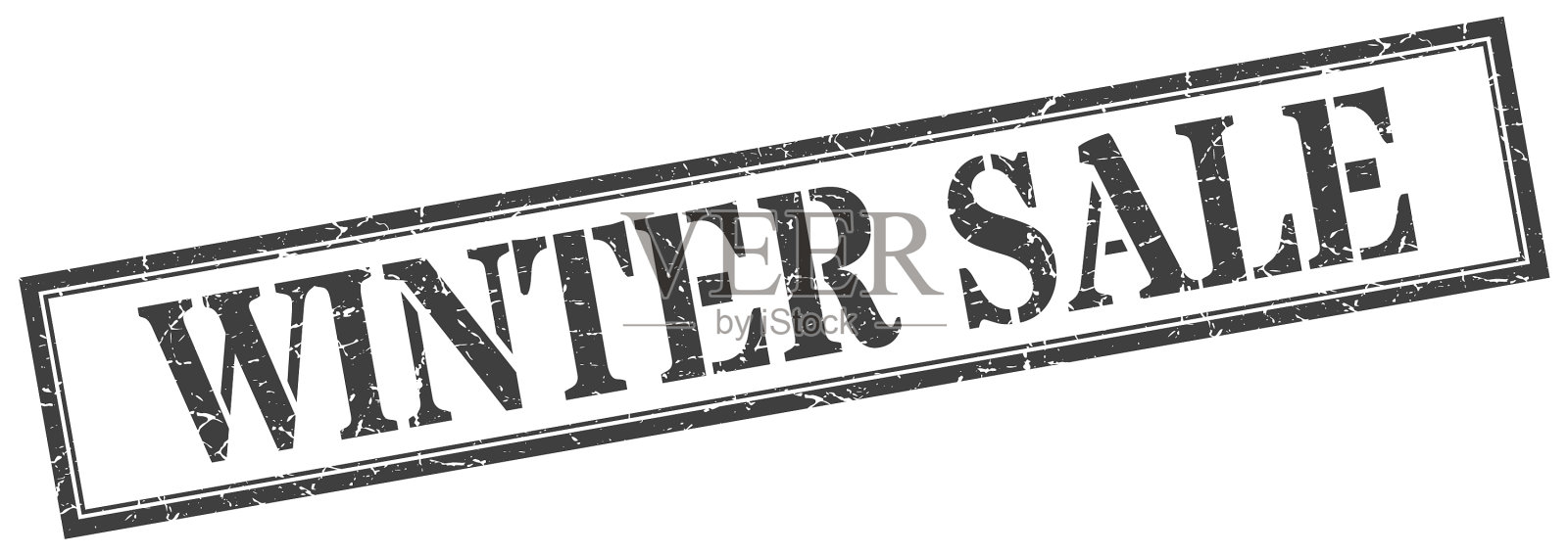 冬季促销邮票冬季促销广场垃圾标志插画图片素材