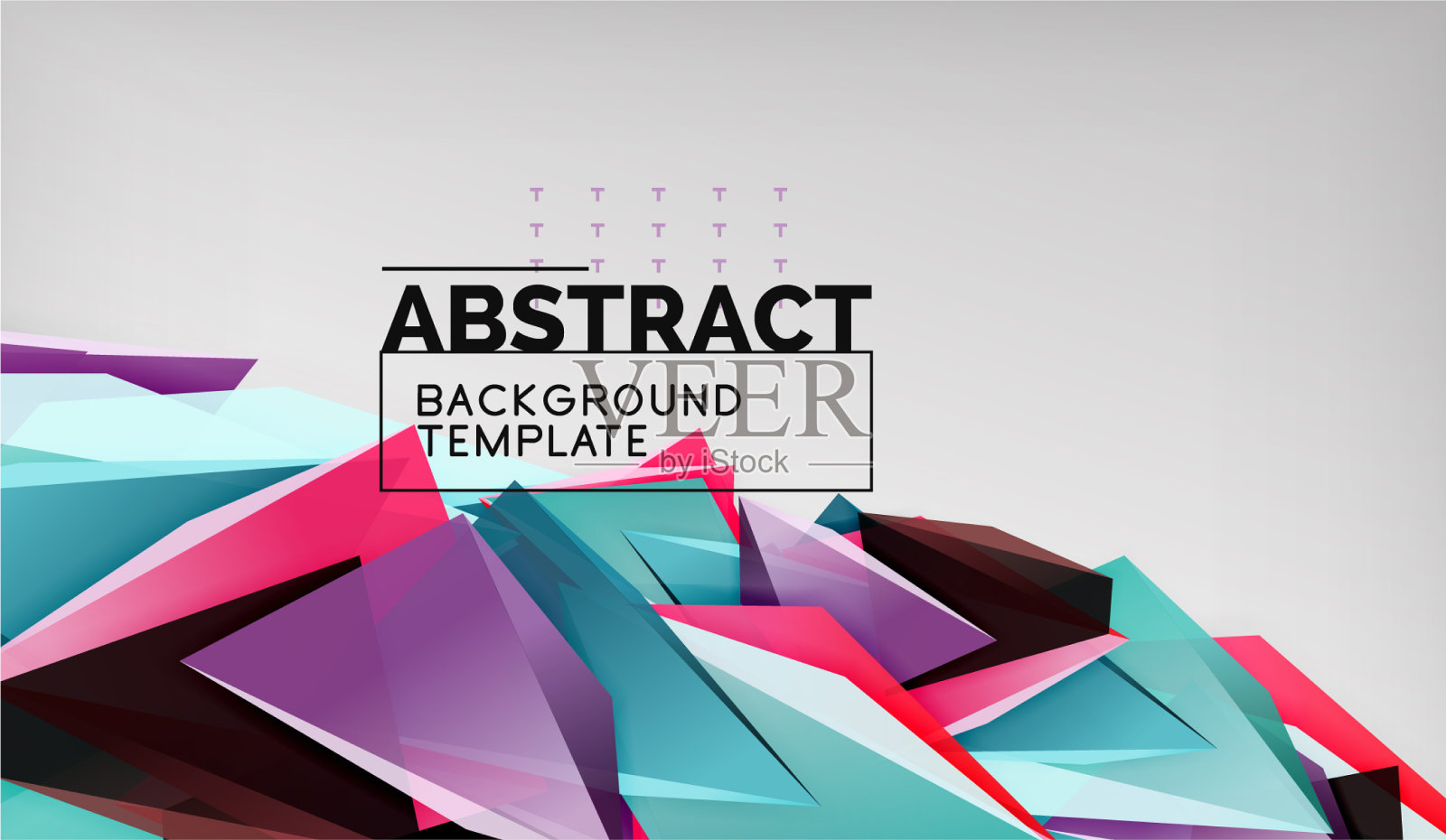 抽象颜色三角形几何背景插画图片素材