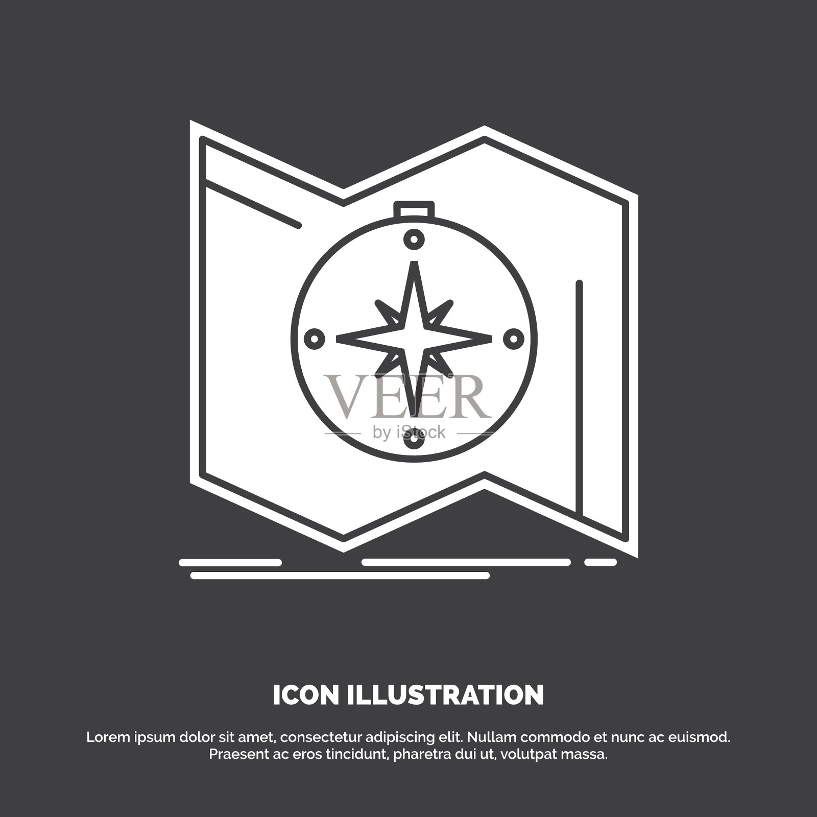 方向探索地图导航导航图标图标素材