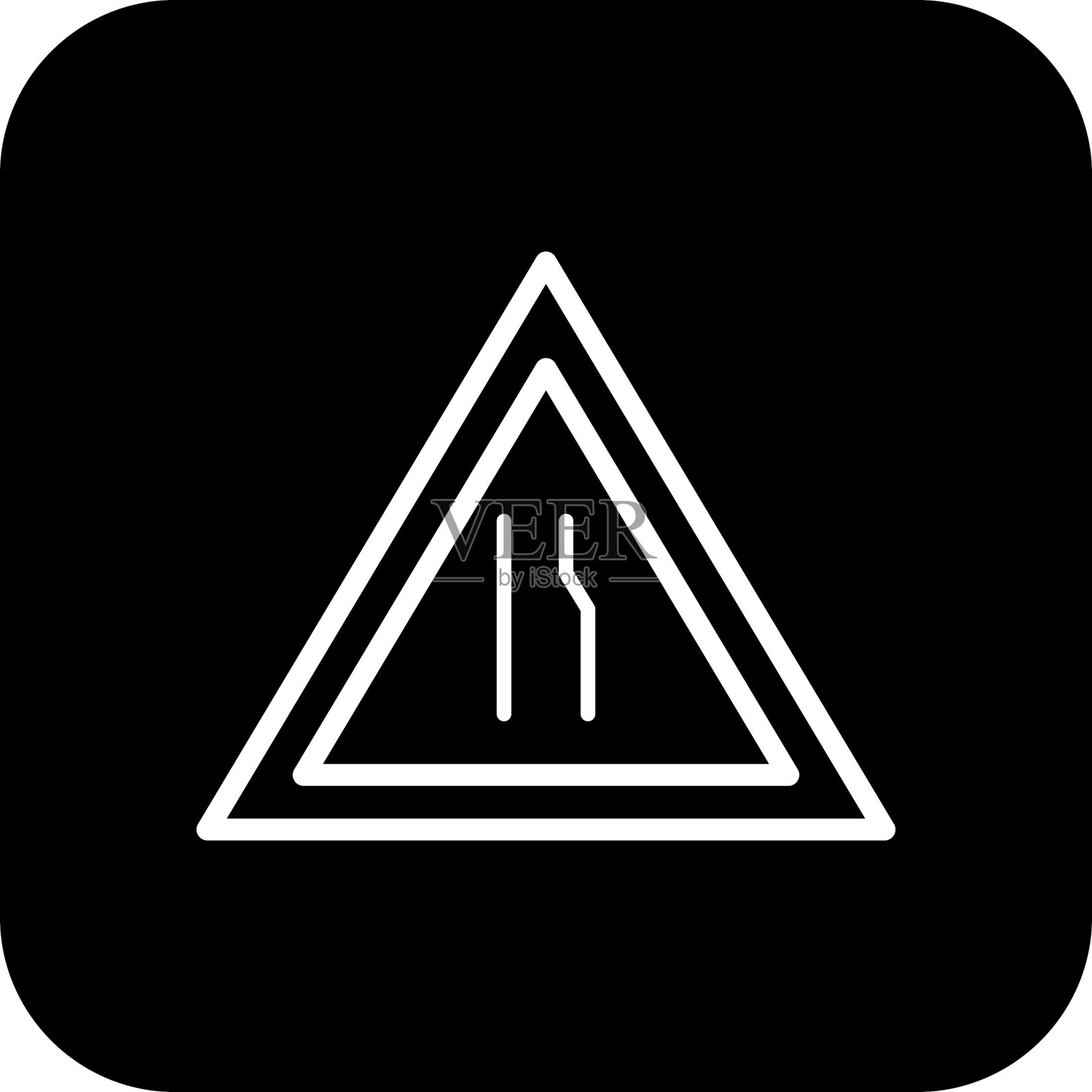 双车道前面的图标插画图片素材