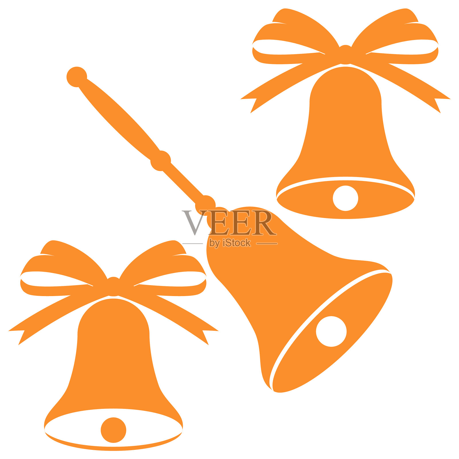 圣诞钟声轮廓设计元素图片