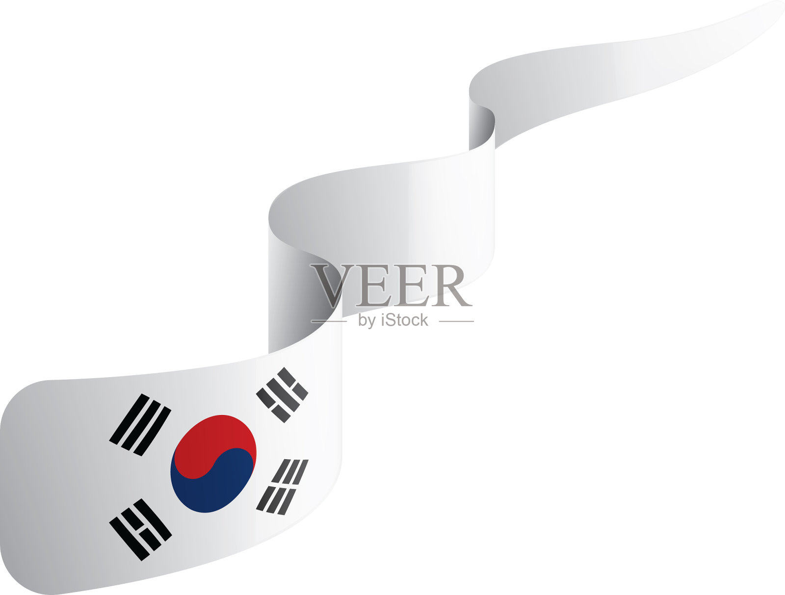 韩国国旗上有白色设计元素图片