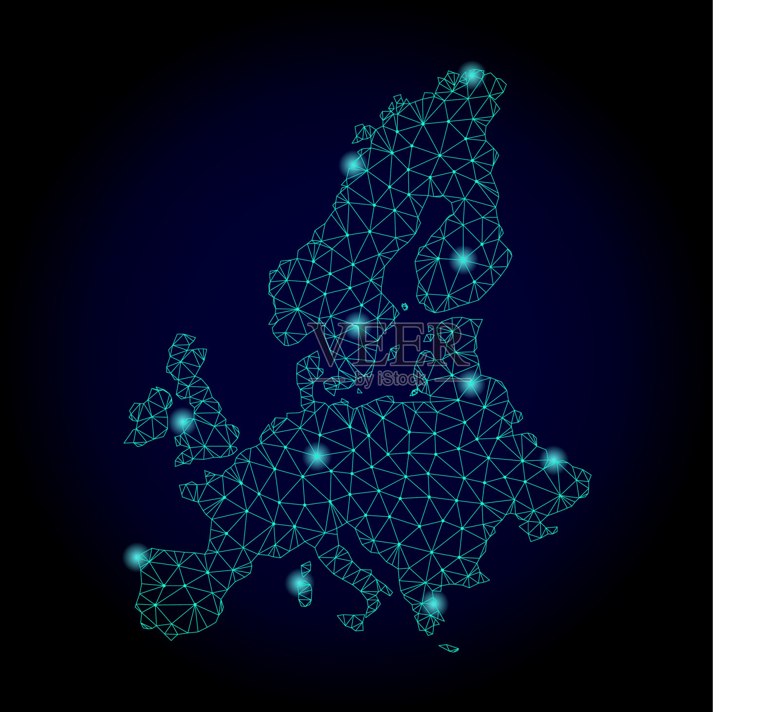 多边形网络网格映射的欧盟插画图片素材