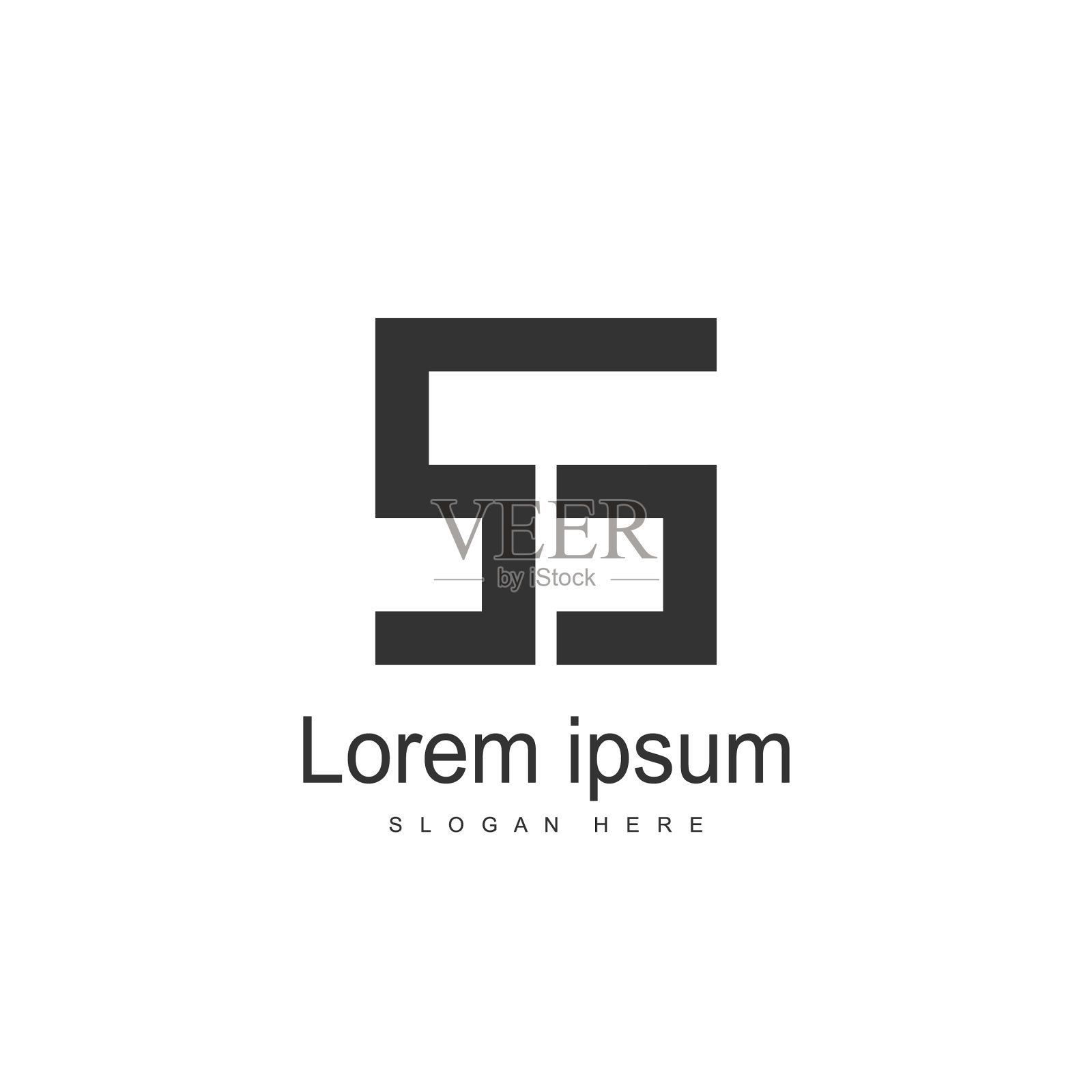 s字母标识设计初始字母标识模板插画图片素材