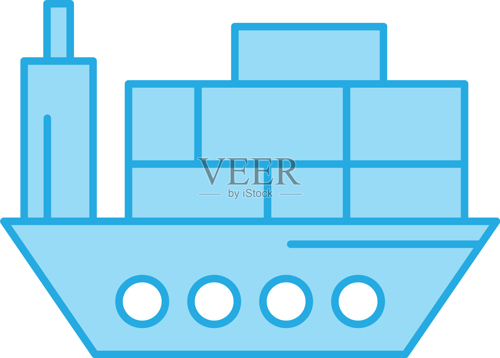 完美的蓝色色调图标或象形图上的白色设计元素图片