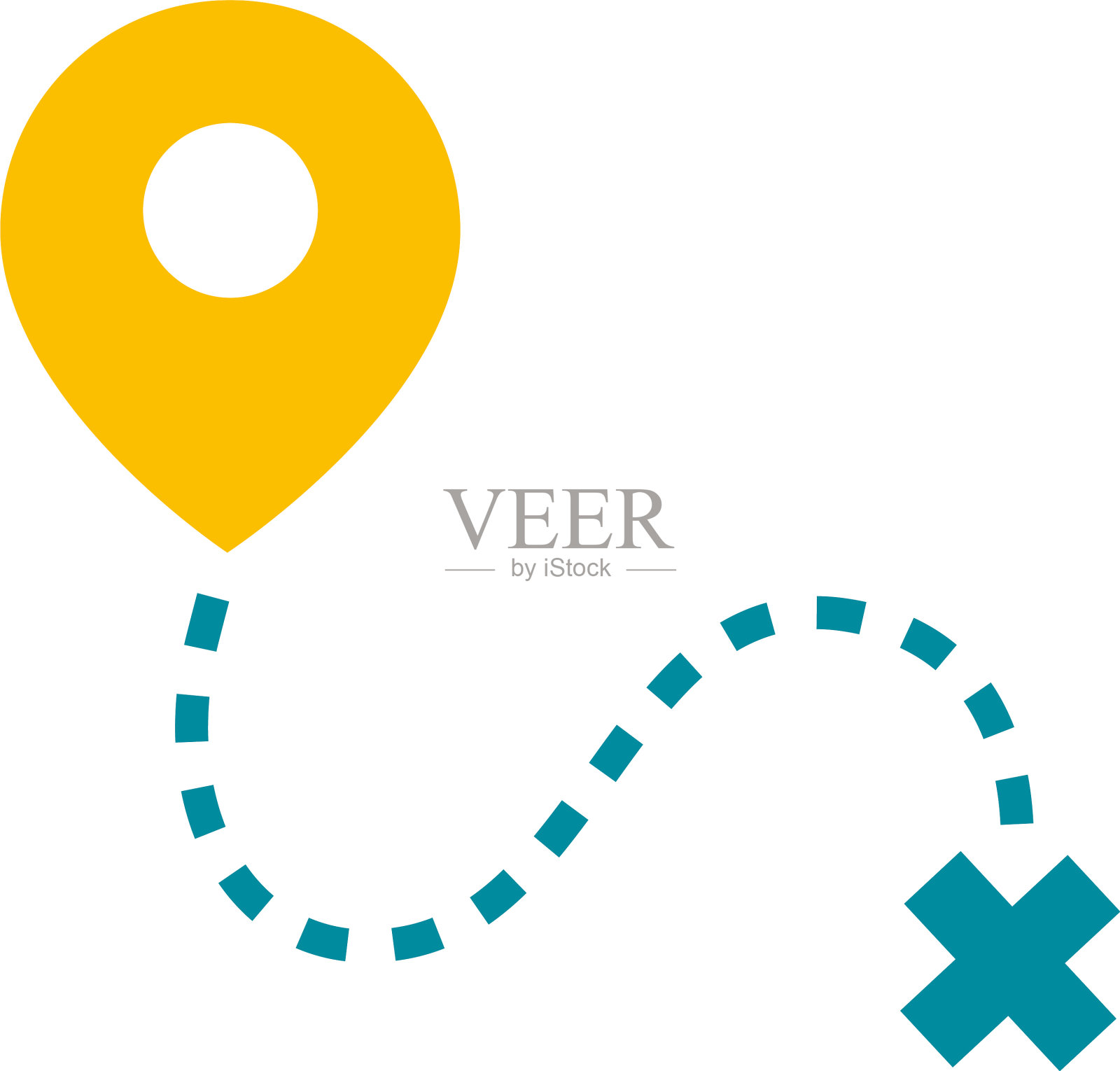 旅游地理定位标志插画图片素材