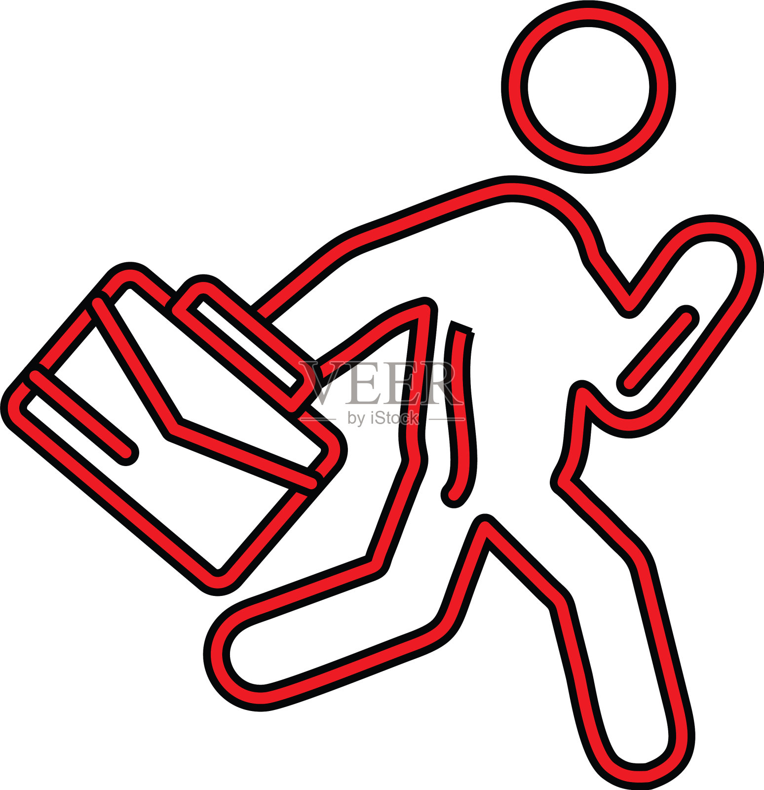 行走完美的图标或充满风格的pigtogram图标素材