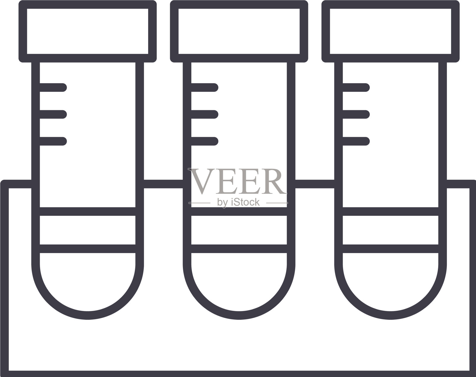 实验室研究线图标概念实验室研究设计元素图片