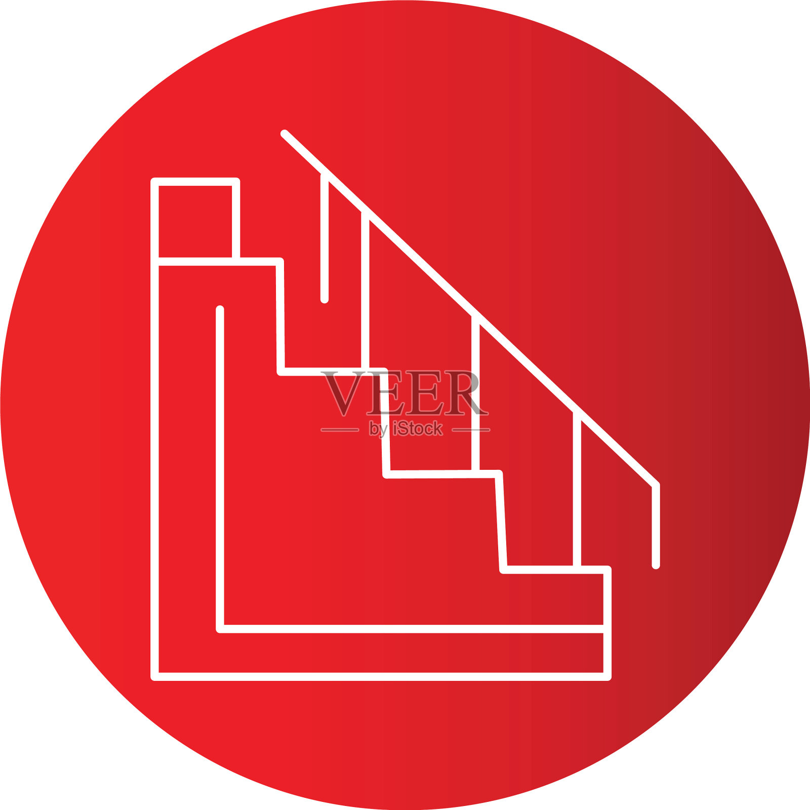 梯度线圆完美的图标或pigtogram图标素材