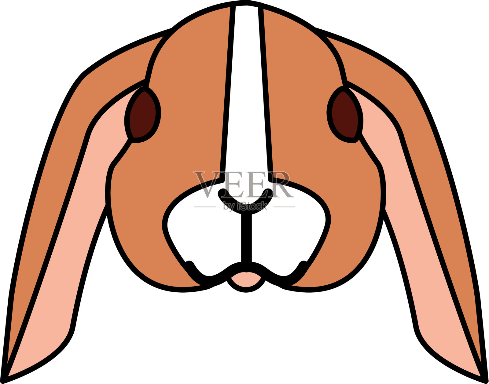 白色背景上的可爱兔子设计元素图片
