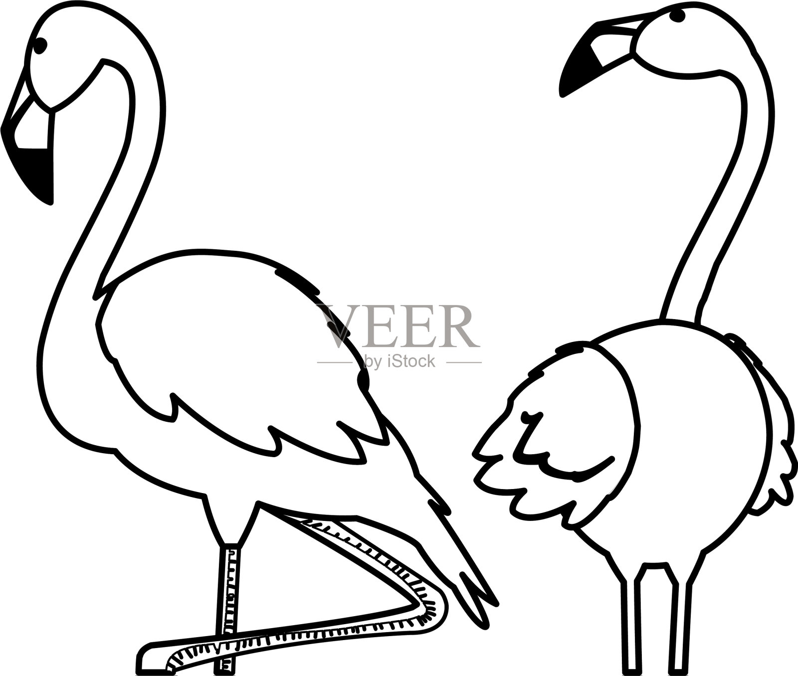 异国情调的佛兰芒夫妇，头朝上设计元素图片