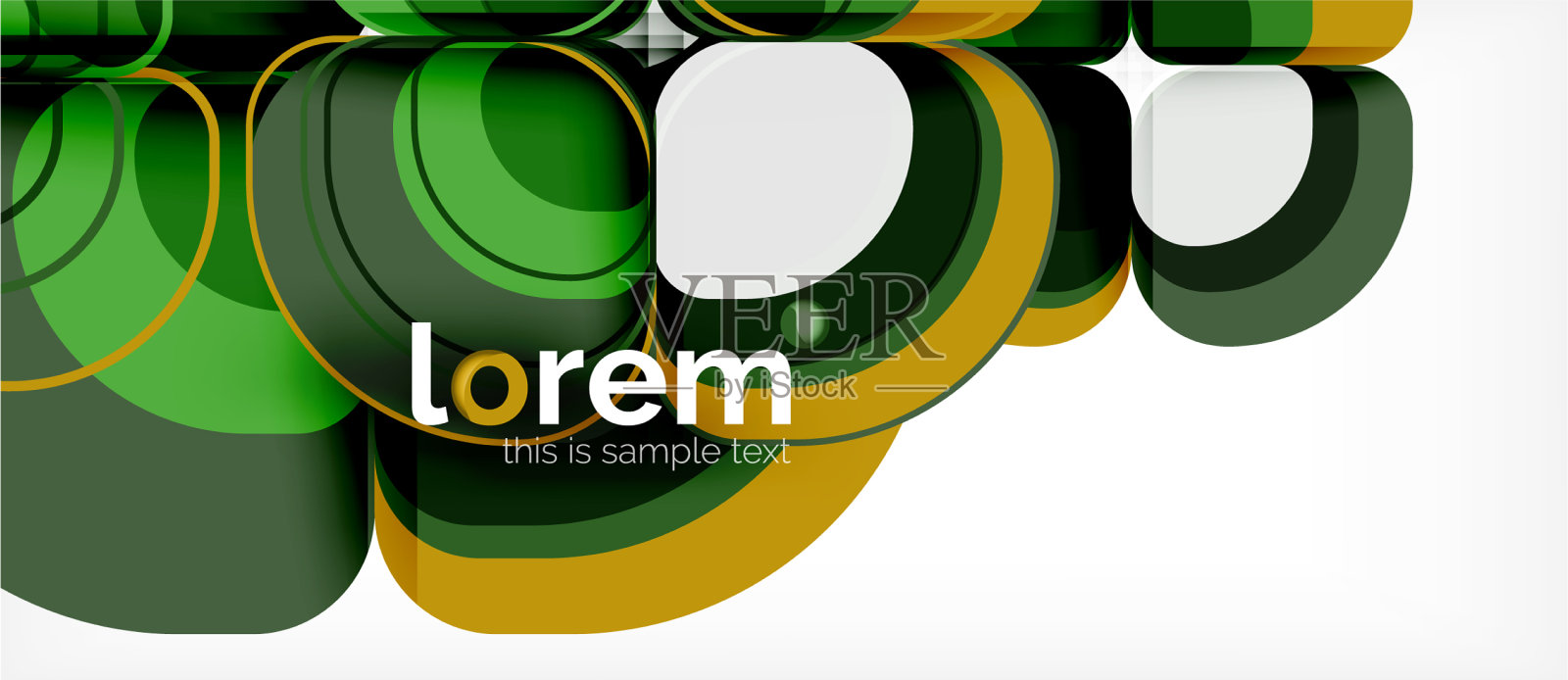 抽象背景-几何多色圆插画图片素材