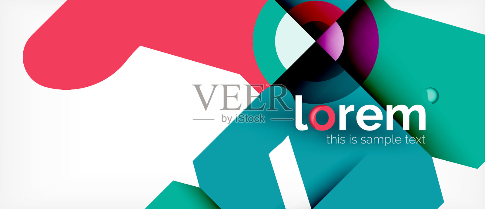 几何色彩的形状构成抽象插画图片素材