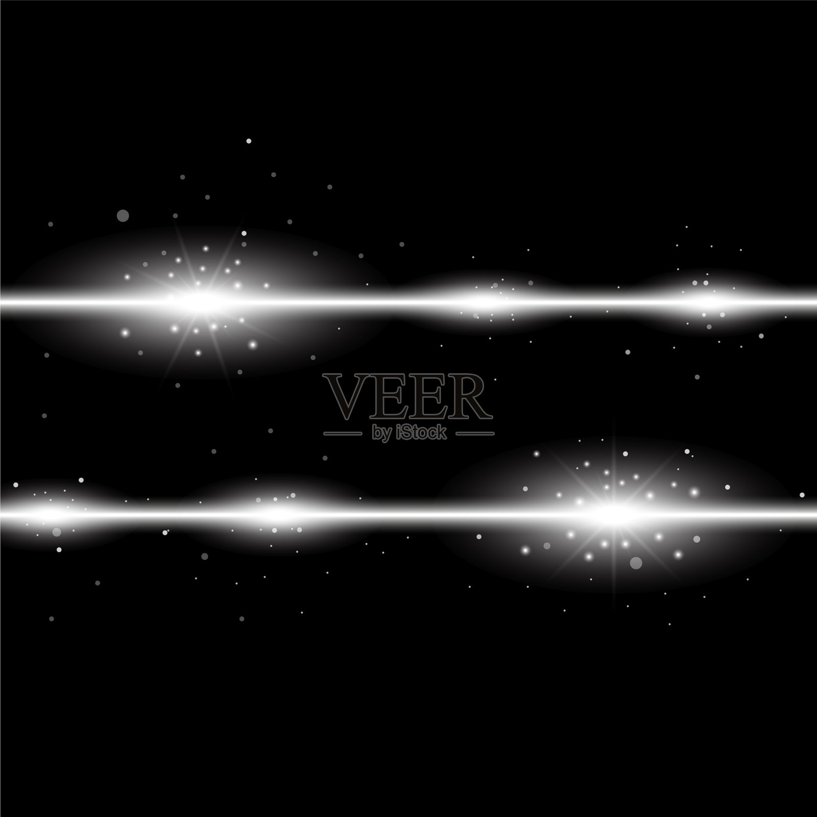 两条线与灯光和火花白色插画图片素材