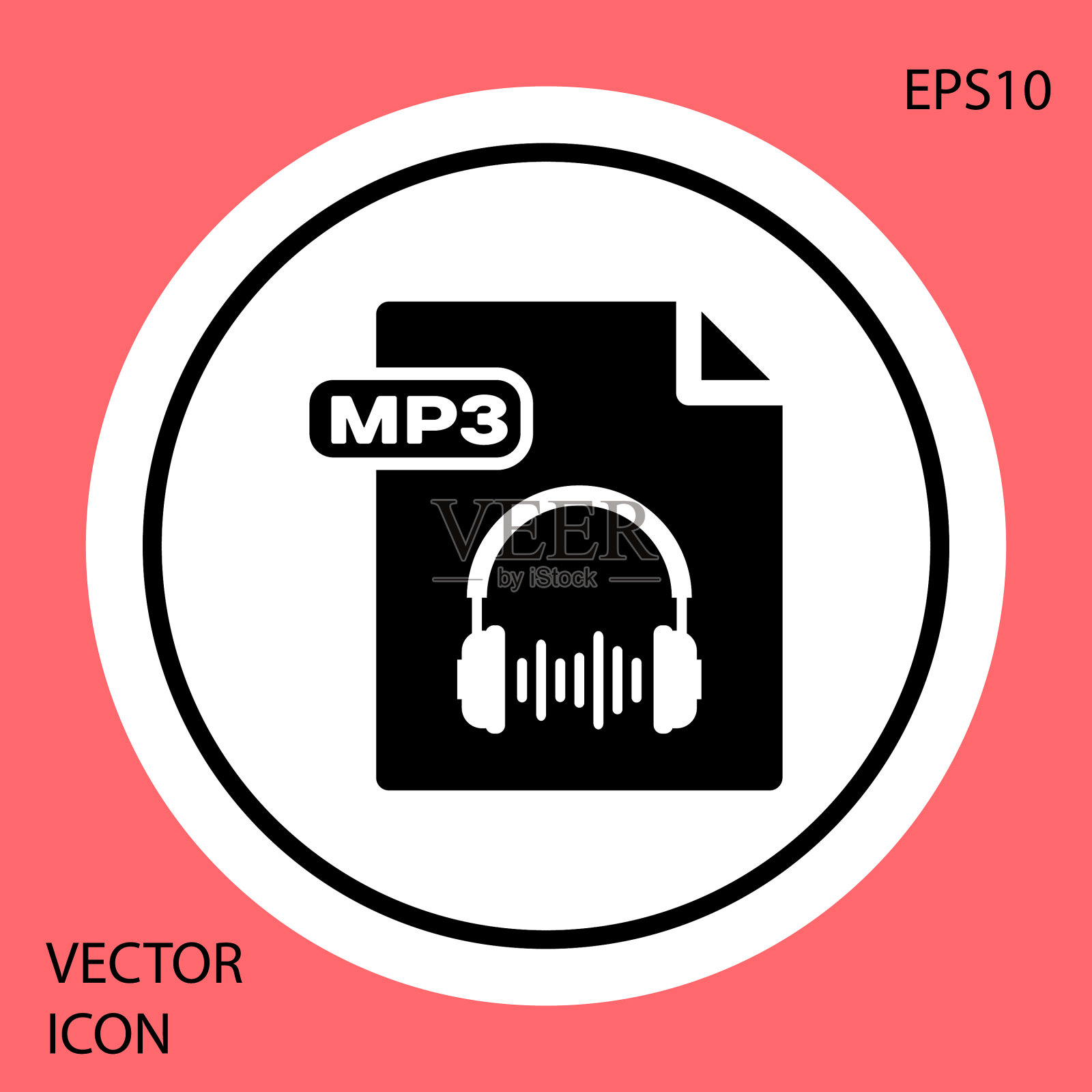 黑色mp3文件文件下载按钮mp3图标图标素材