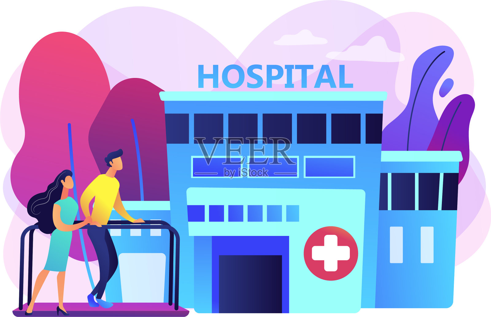 康复中心的概念设计元素图片