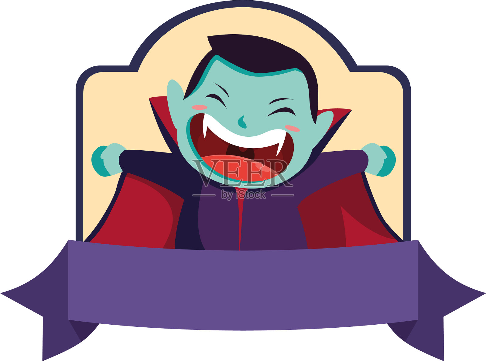 孩子们在万圣节的服装形象设计元素图片