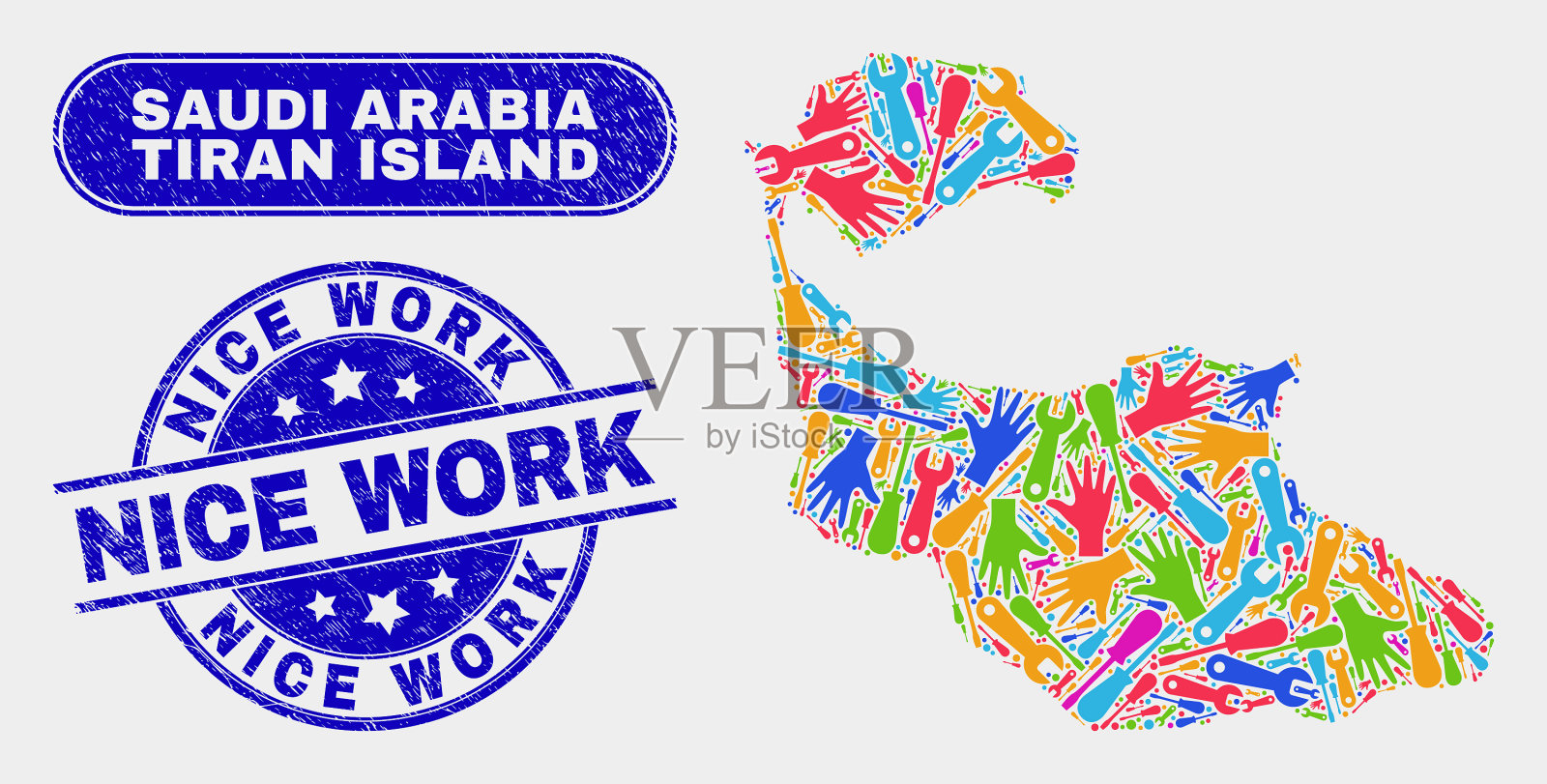 生产力地拉岛地图和垃圾不错的工作插画图片素材