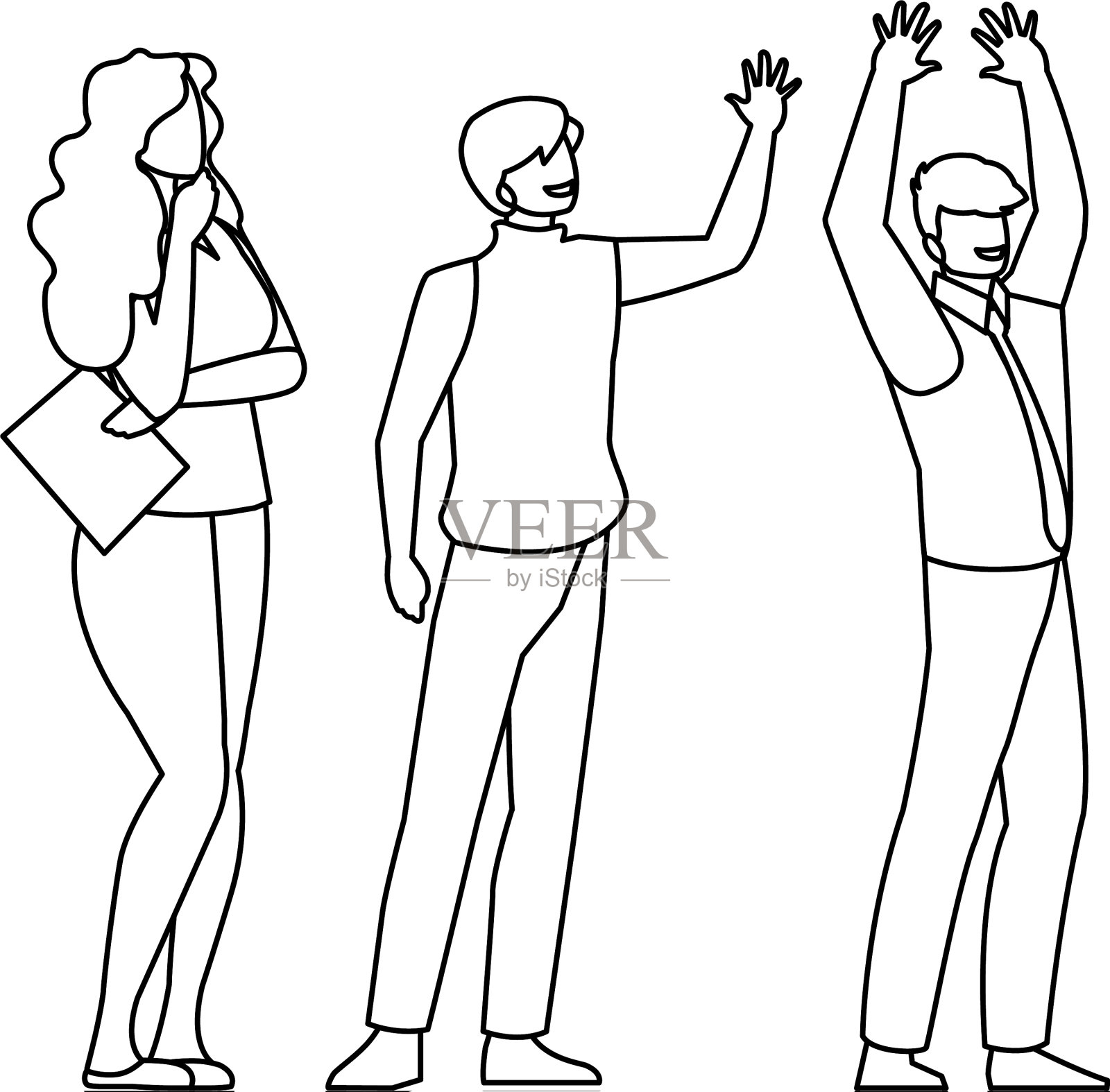 商务人士的团队精神设计元素图片