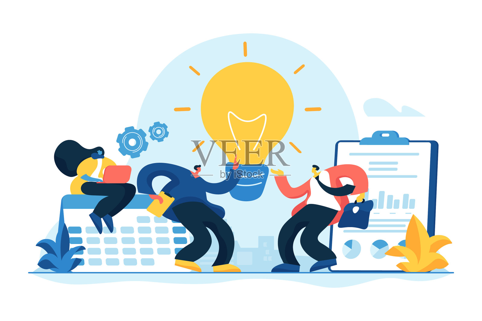 愿景陈述的概念设计元素图片