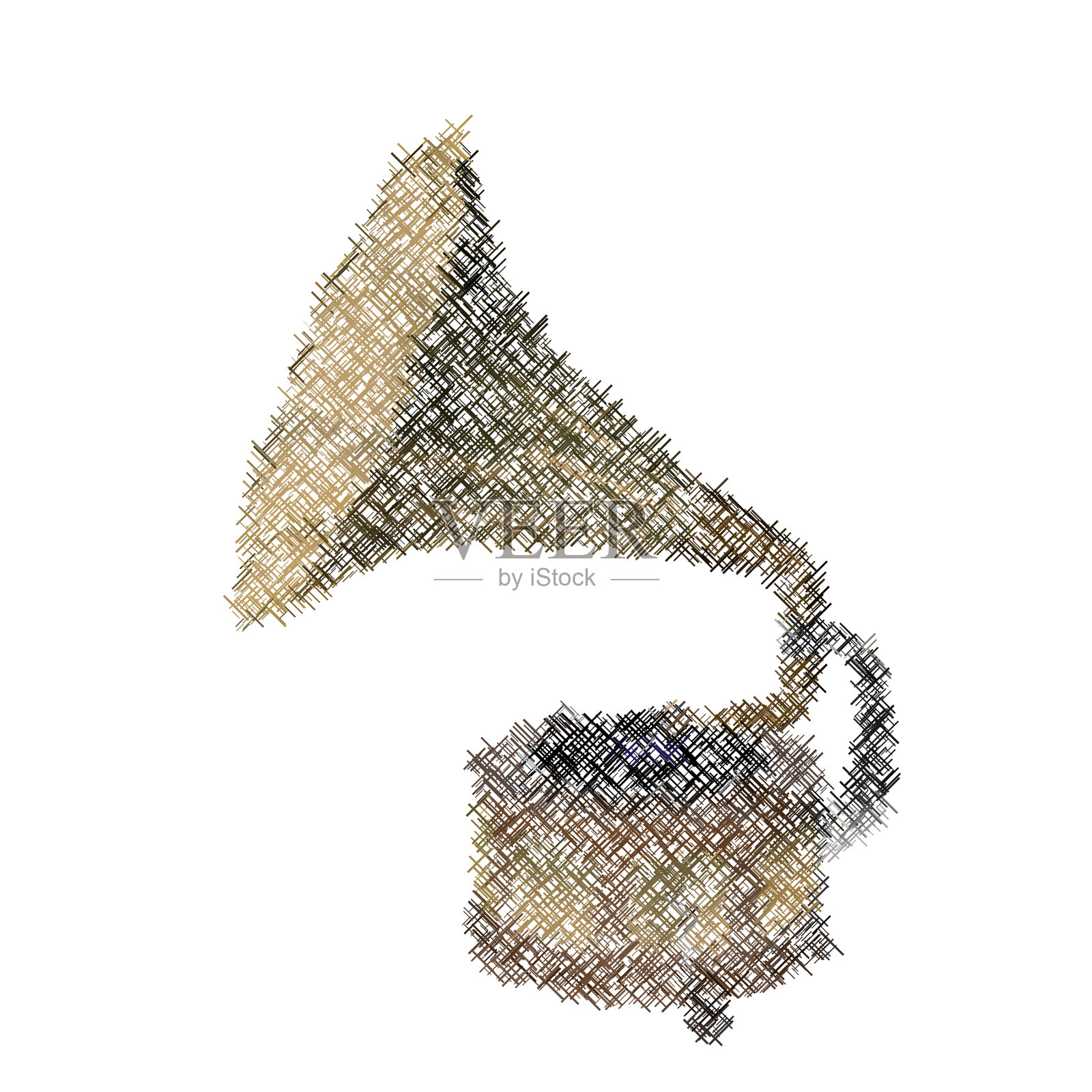 留声机孤立在白色背景上设计元素图片