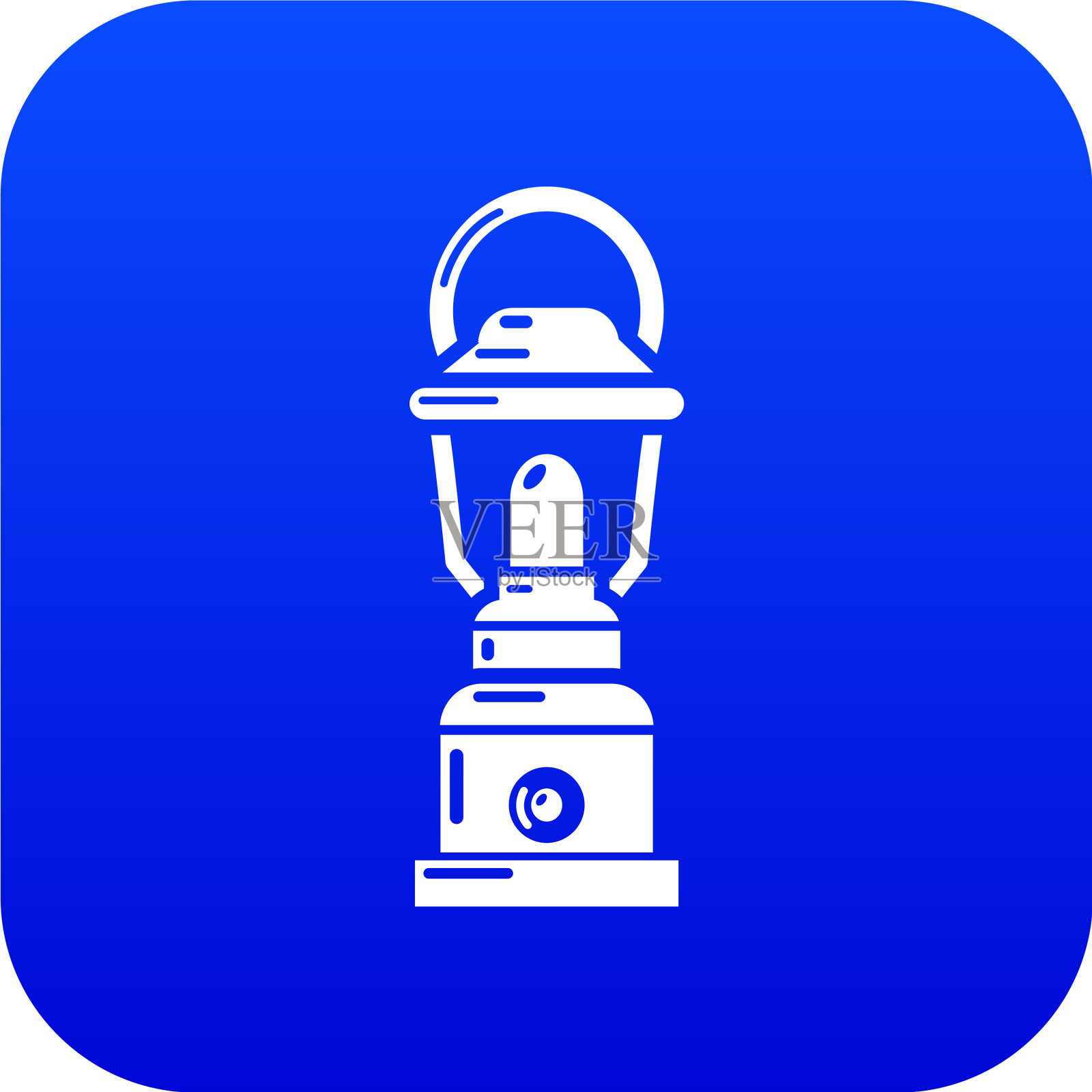 煤油灯蓝色图标图标素材