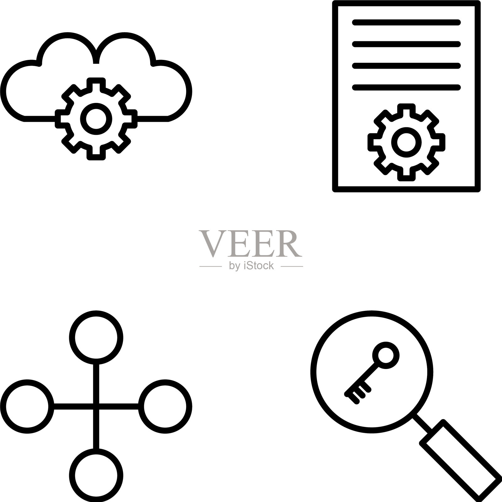 一套seo搜索引擎优化图标图标素材