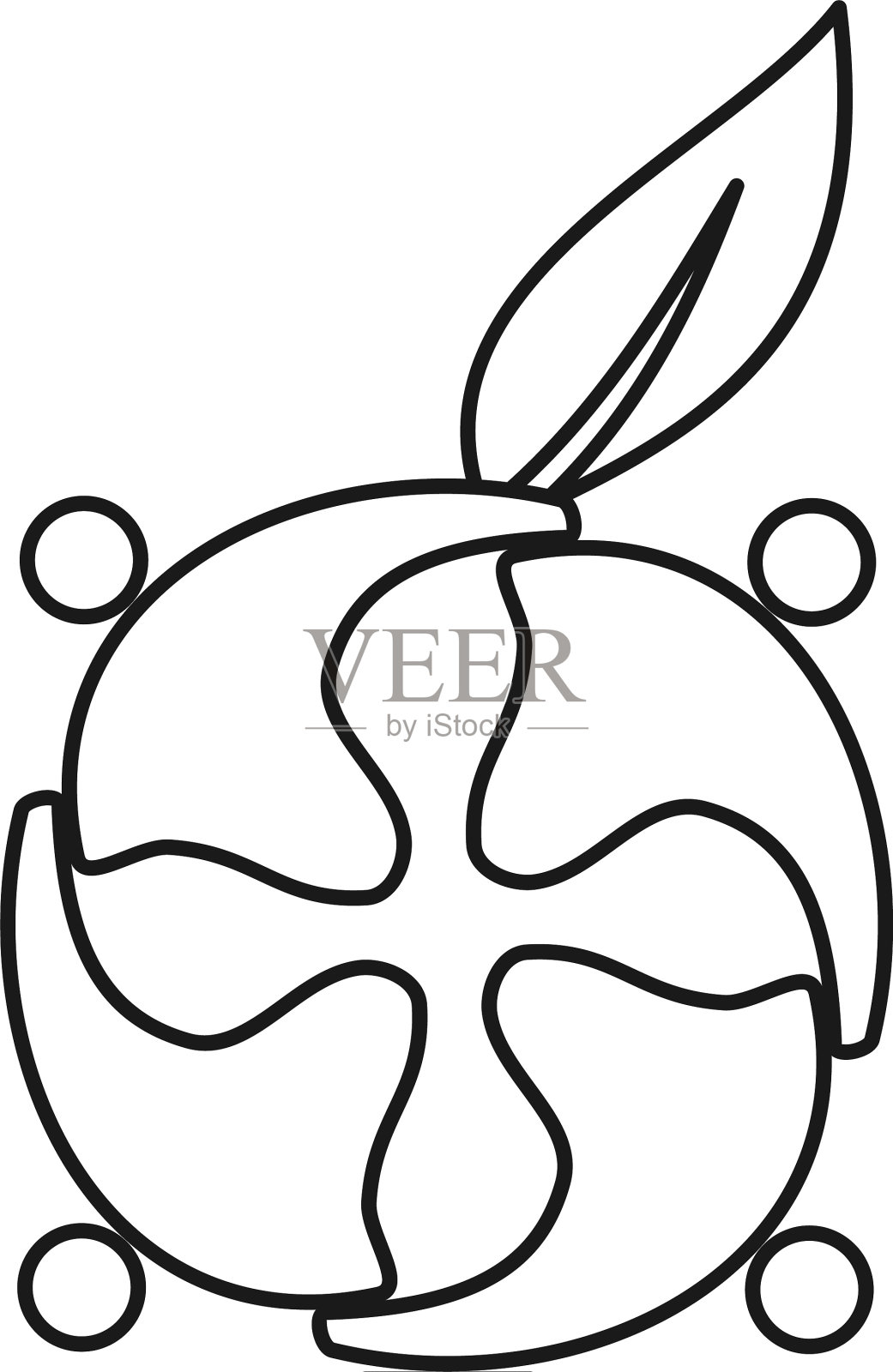 农场里的人们共同承担着树叶的责任设计元素图片