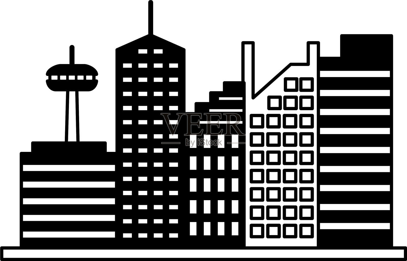 摩天大楼、城市建筑外观设计元素图片