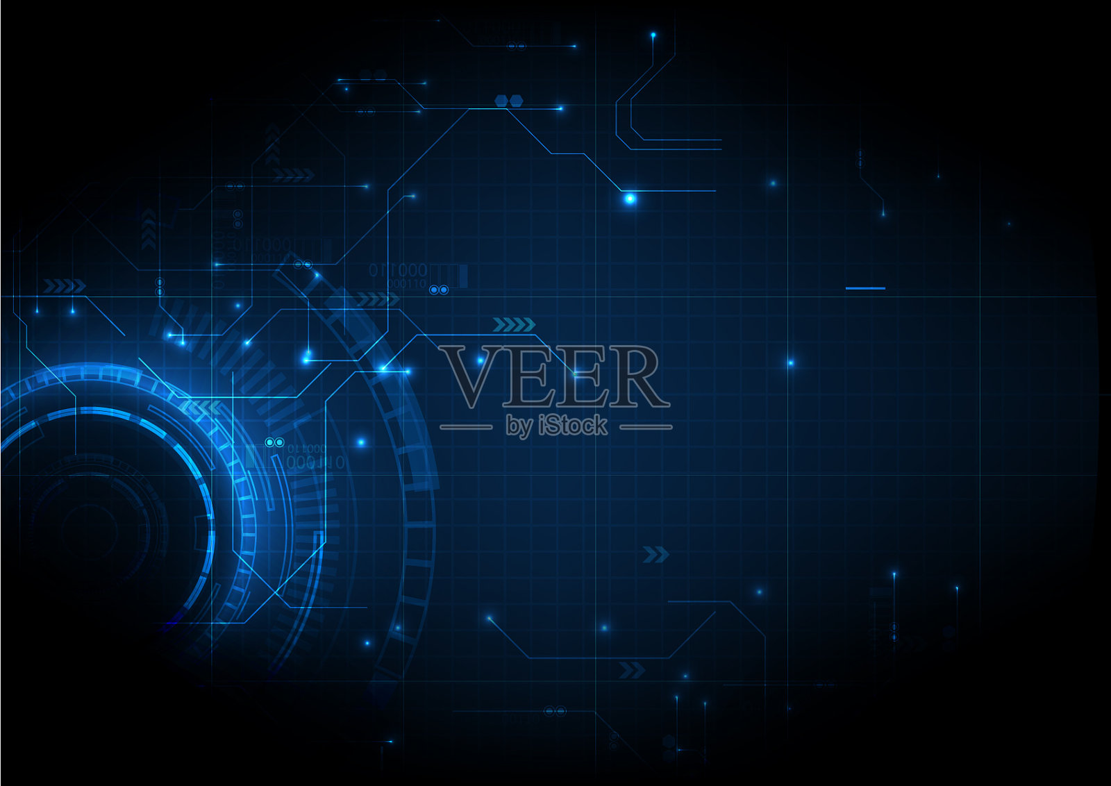 暗数字电路数字技术插画图片素材