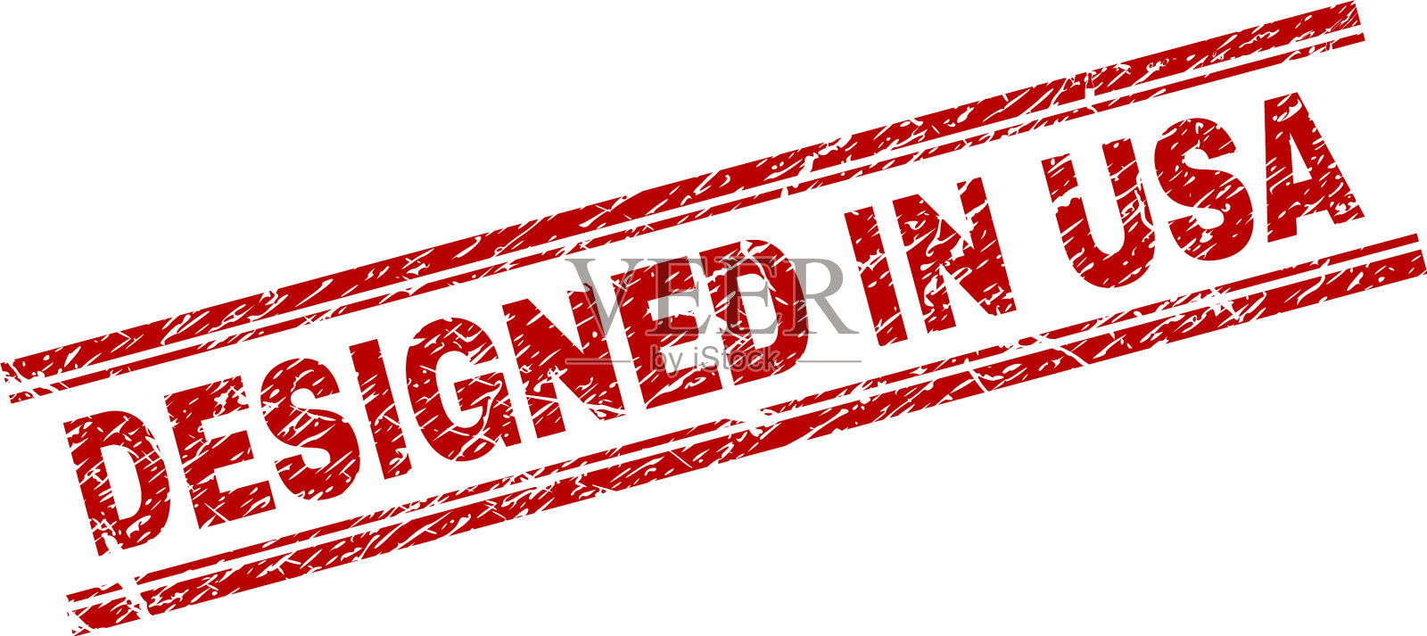 Grunge纹理设计在美国邮票印章插画图片素材