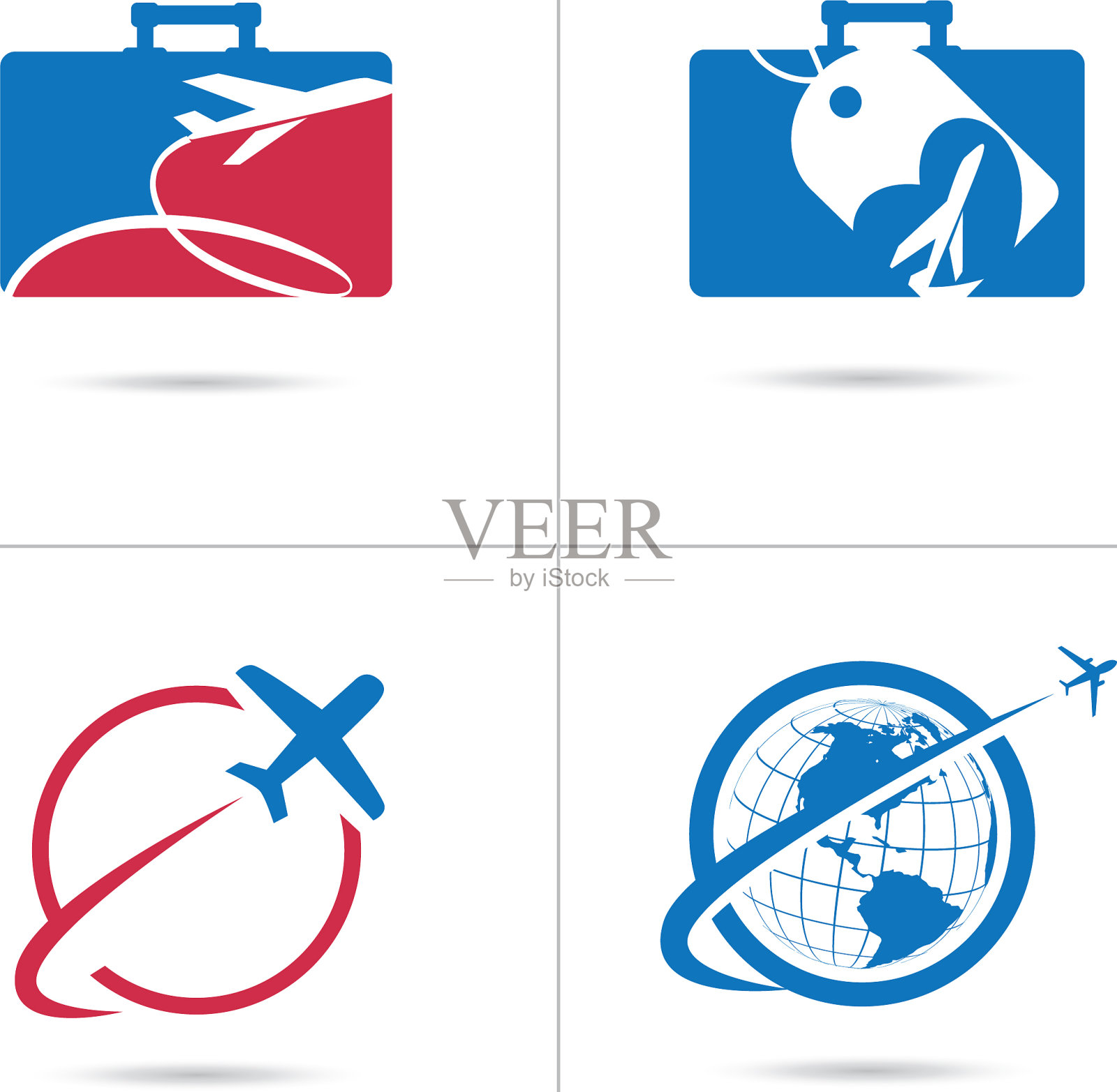 旅游标志套装设计图标素材