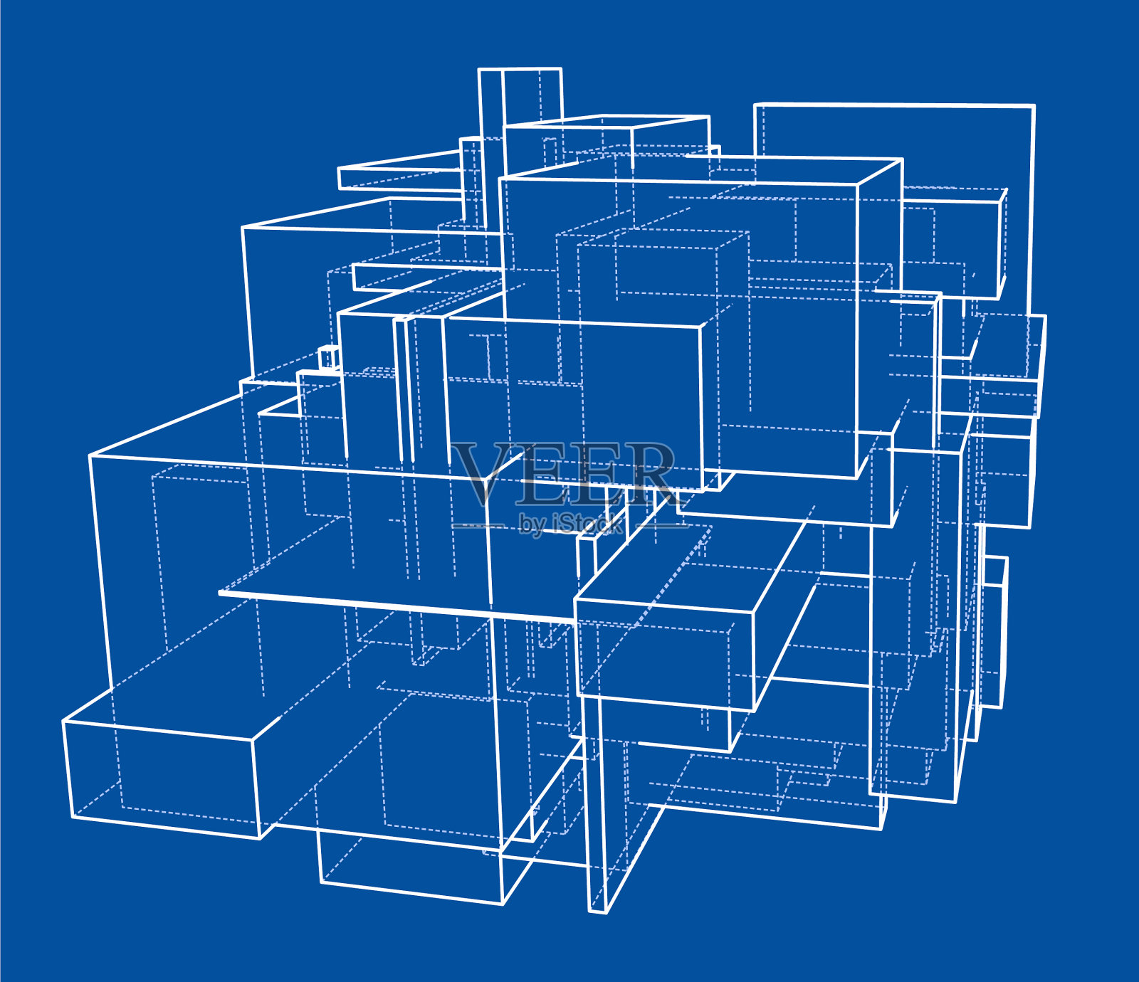 线框框素描风格插画图片素材