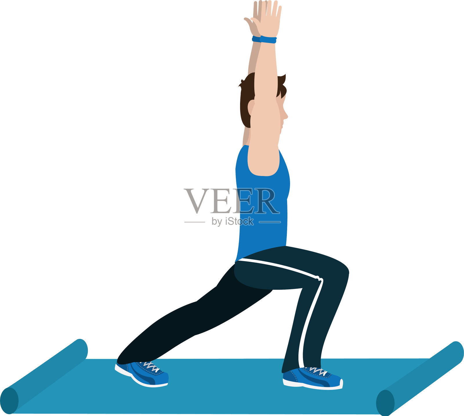 健美男子做运动设计元素图片