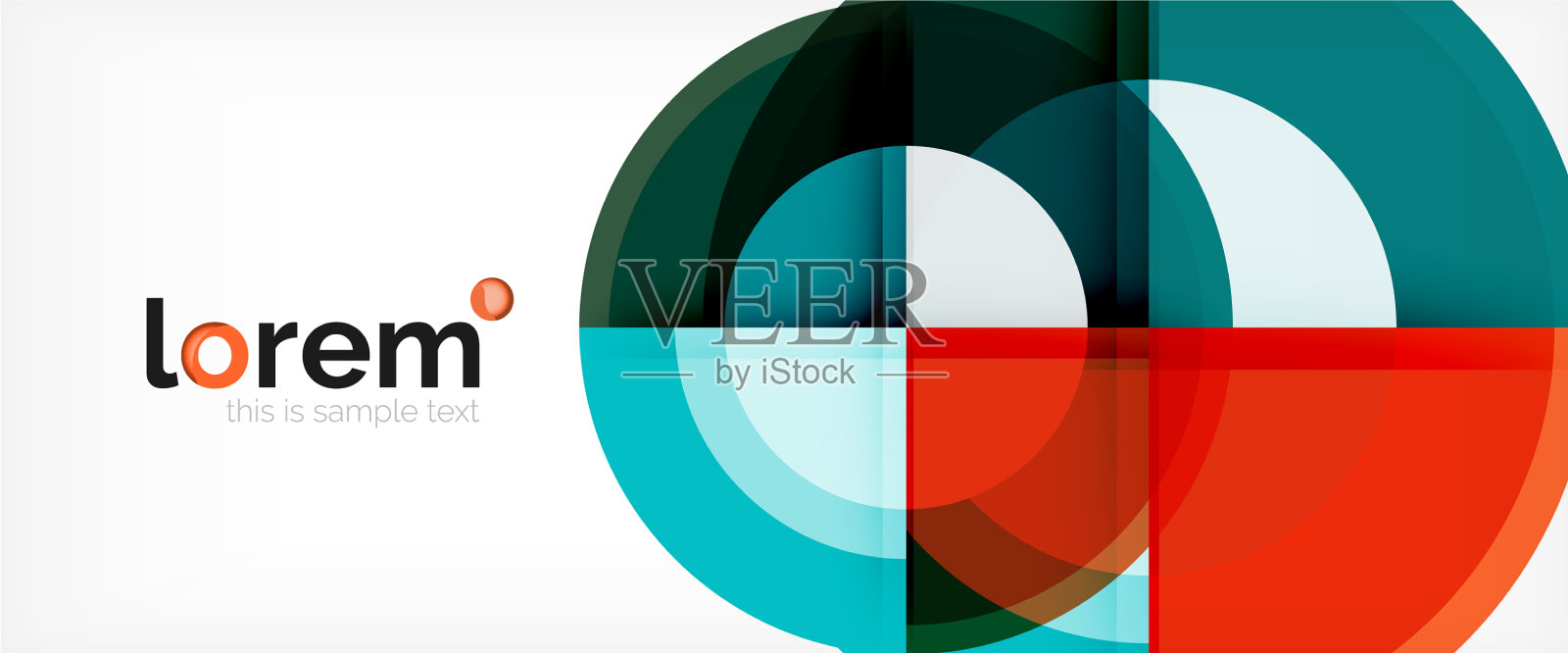 现代几何圆抽象背景插画图片素材