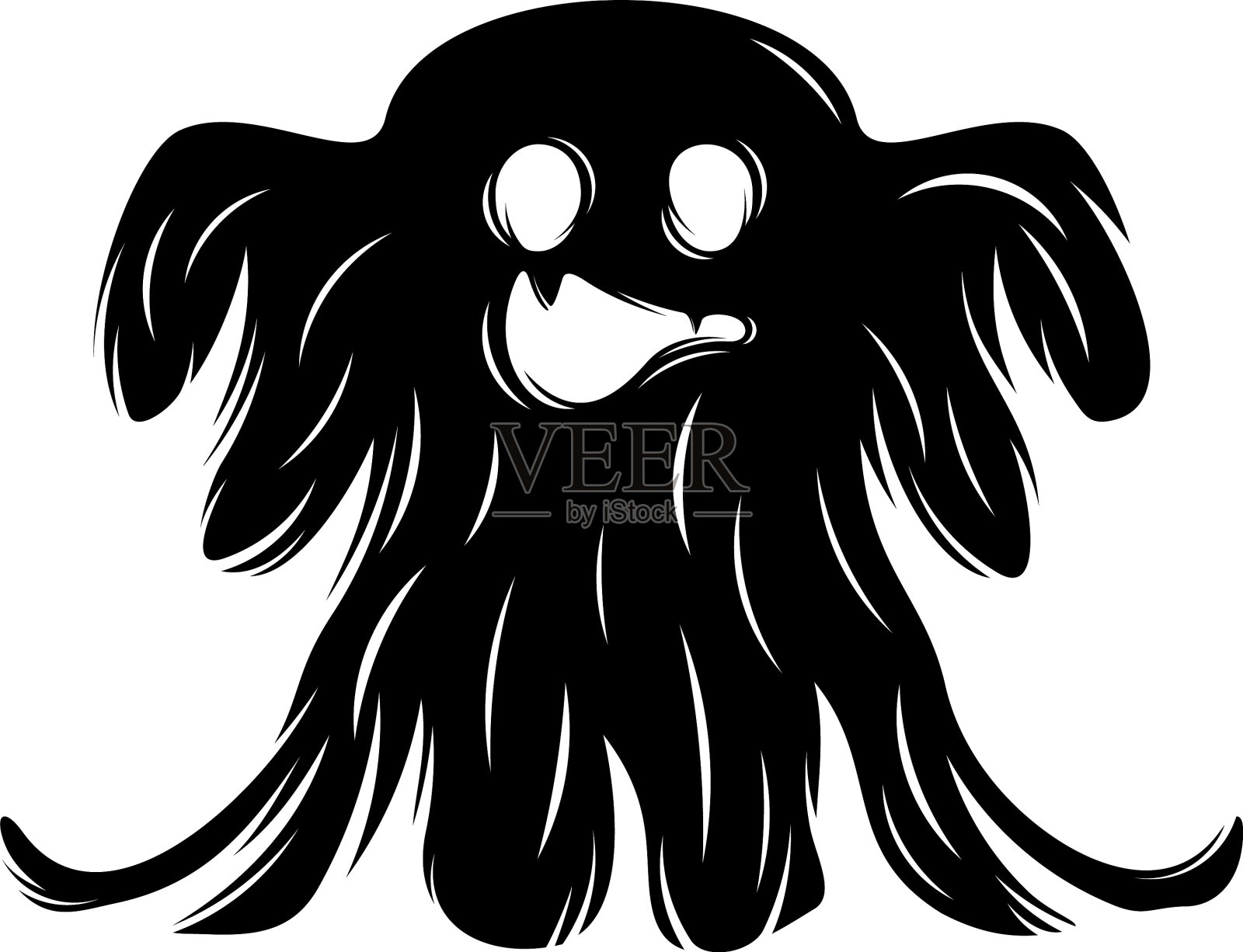 幽灵为万圣节设计孤独快乐设计元素图片