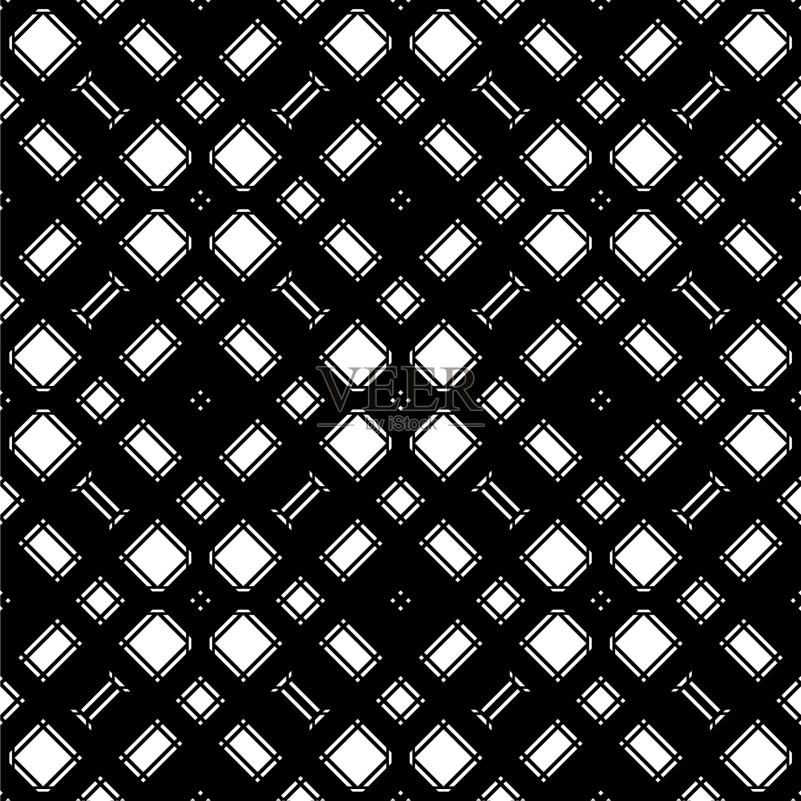 设计无缝单色光栅图案插画图片素材