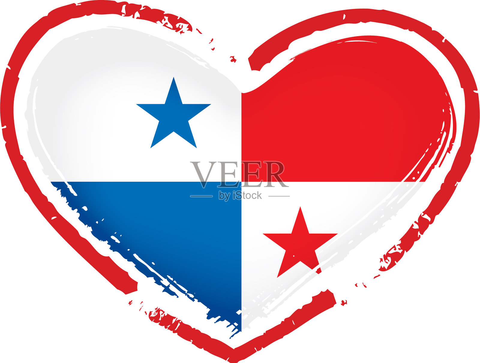 一面白色的巴拿马国旗设计元素图片