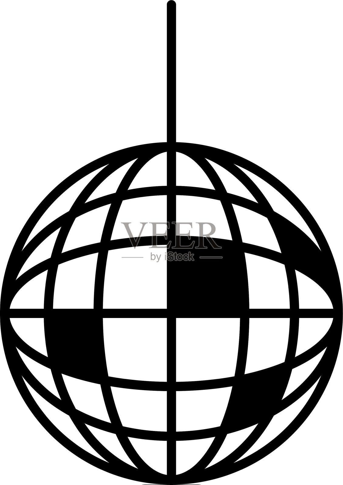 迪斯科球隔离插画图片素材