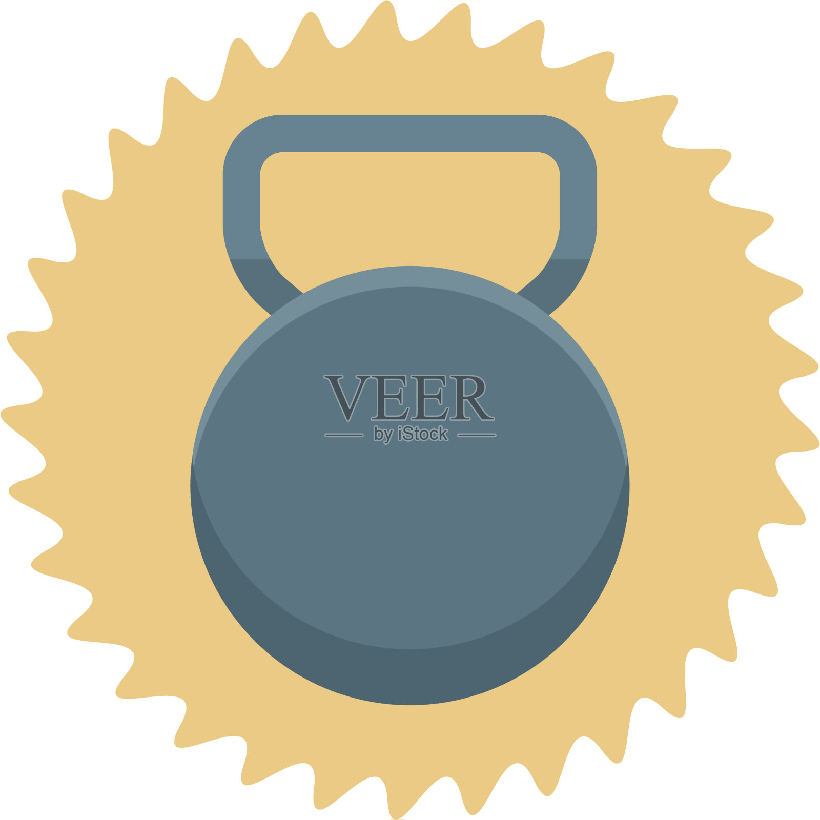 锻炼kettlebell卡通插画图片素材