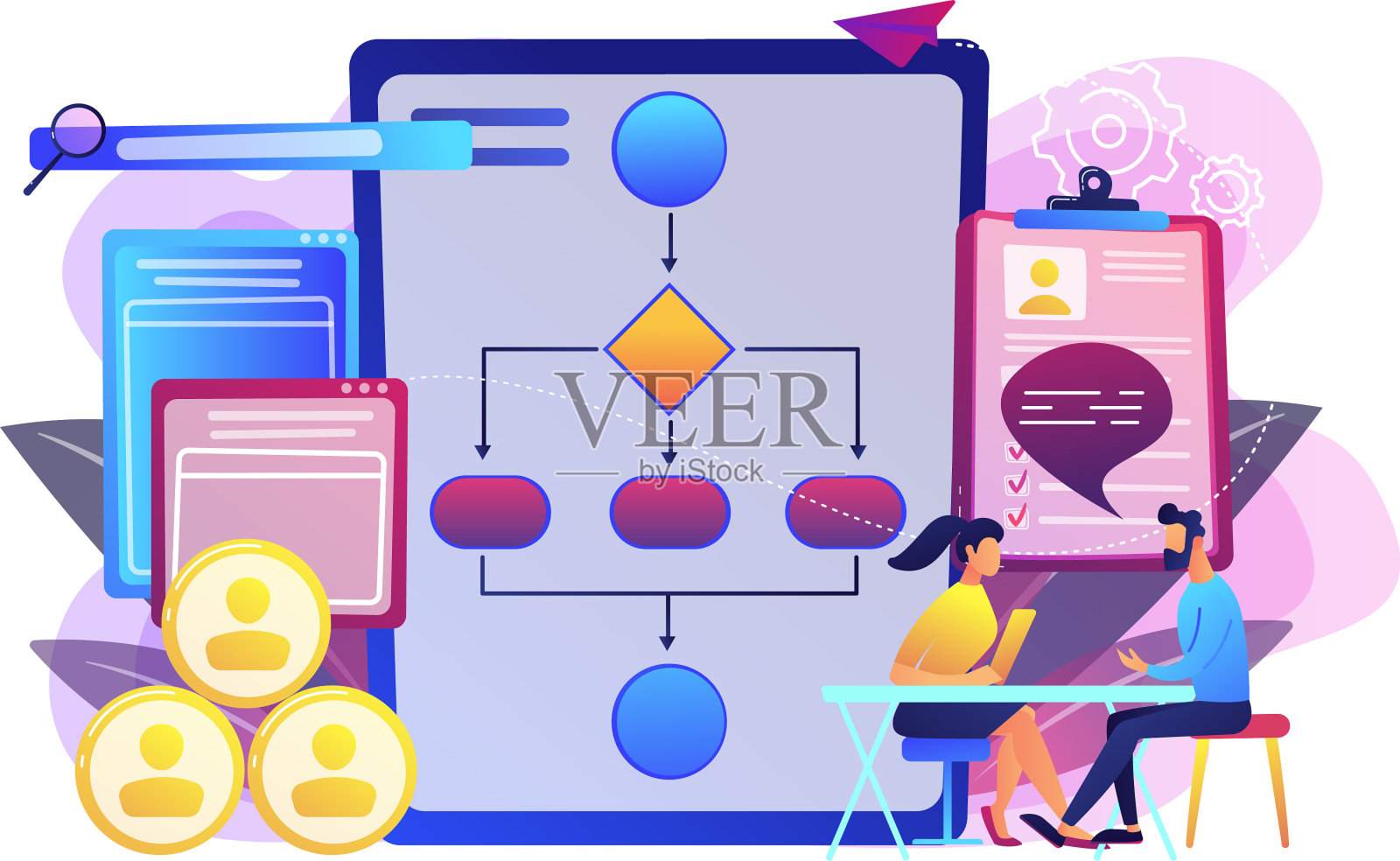 员工评估软件概念设计元素图片